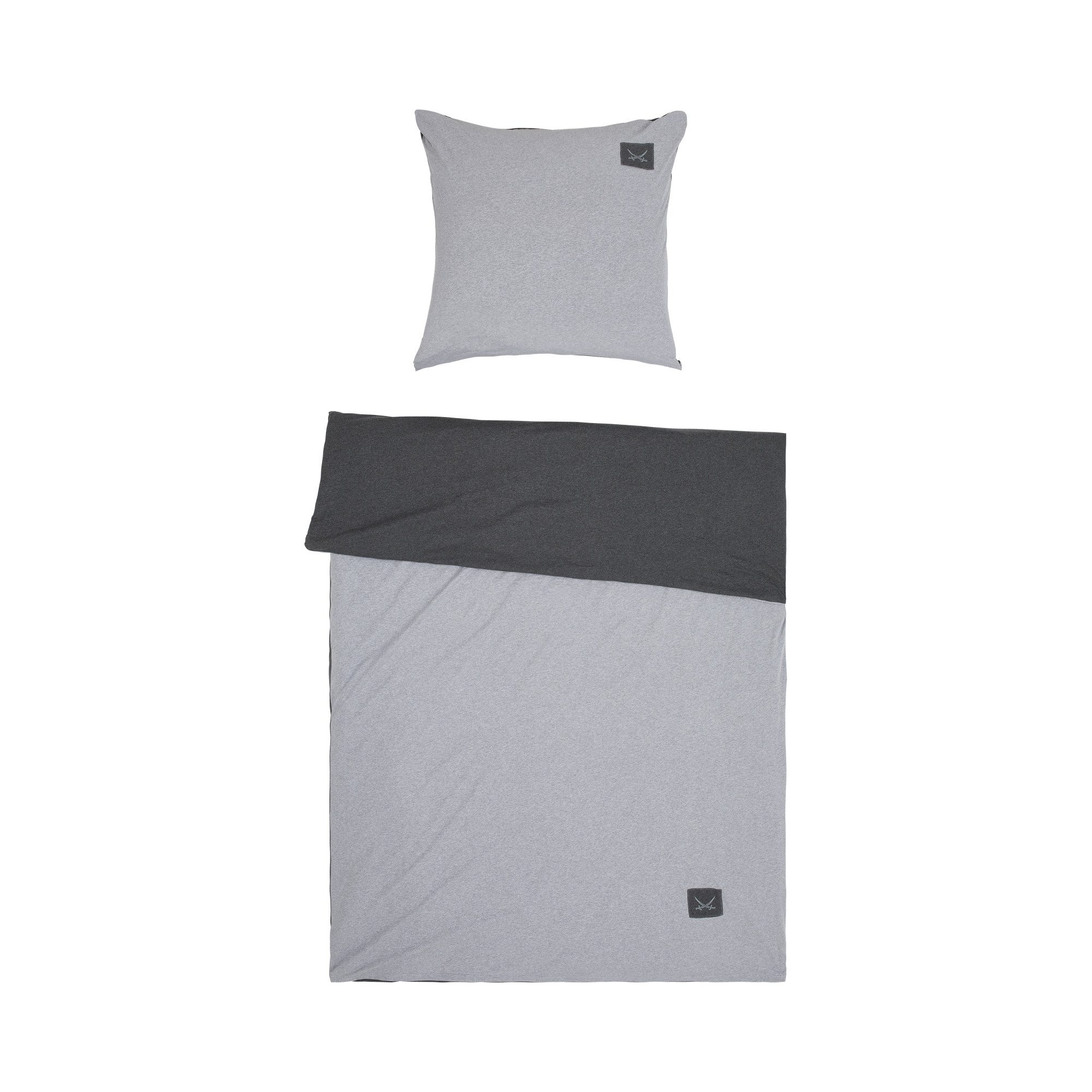 Sansibar Sylt Wendebettwäsche Bettwäsche "Jersey Melange" mit modernem Logo günstig online kaufen