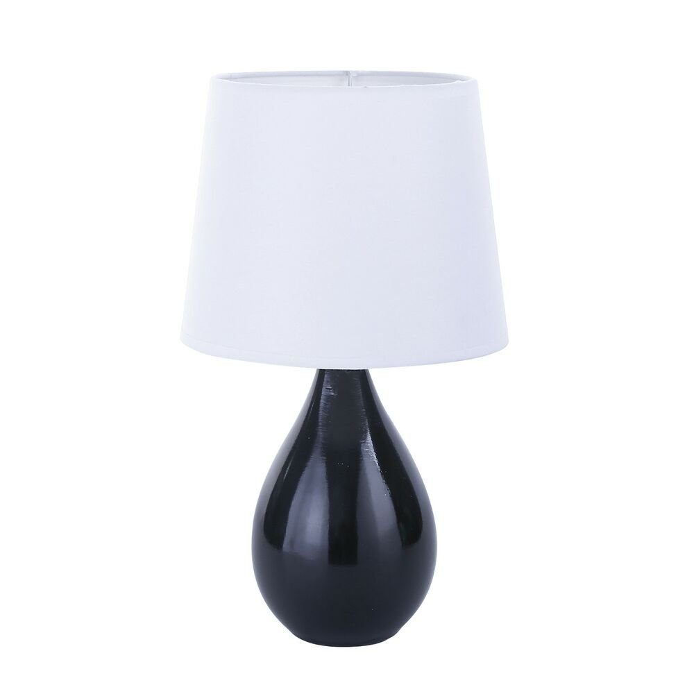 Bigbuy Schreibtischlampe Tischlampe Camy Schwarz aus Keramik 20 x 35 x 20 cm