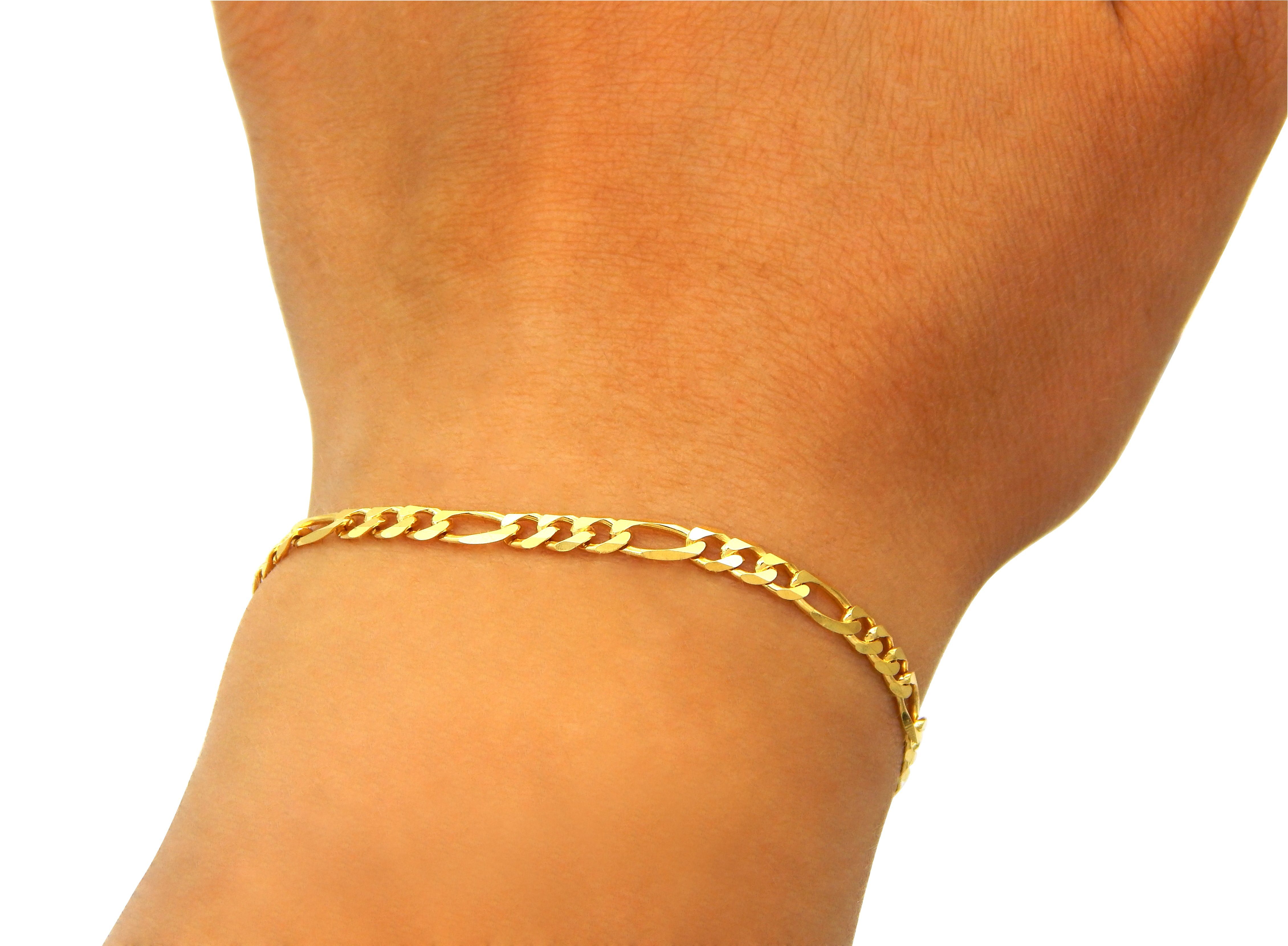 Kauf-mich-weg by Bella T Silberarmband Figaro Armband 925 Sterling Silber v günstig online kaufen