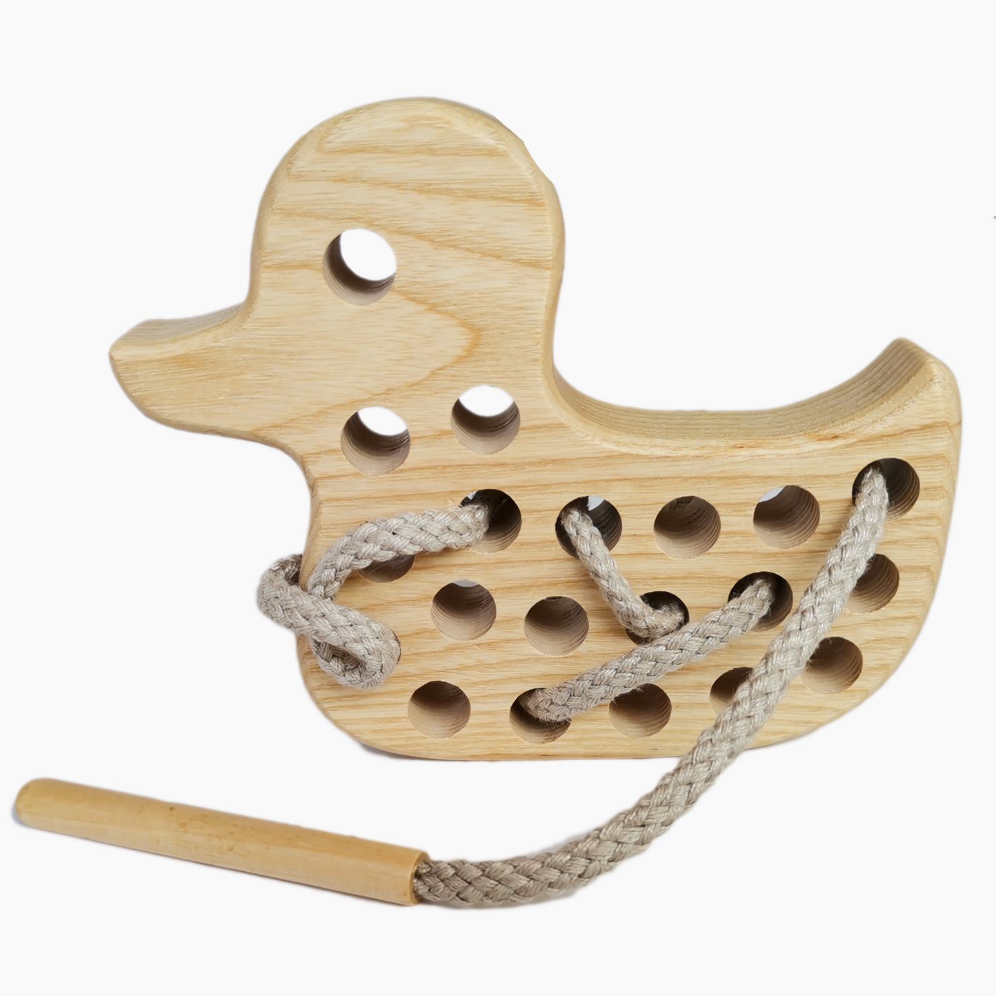 Lotes Toys Kinder-Nähmaschine Holz Fädelspiel Ente, günstig online kaufen