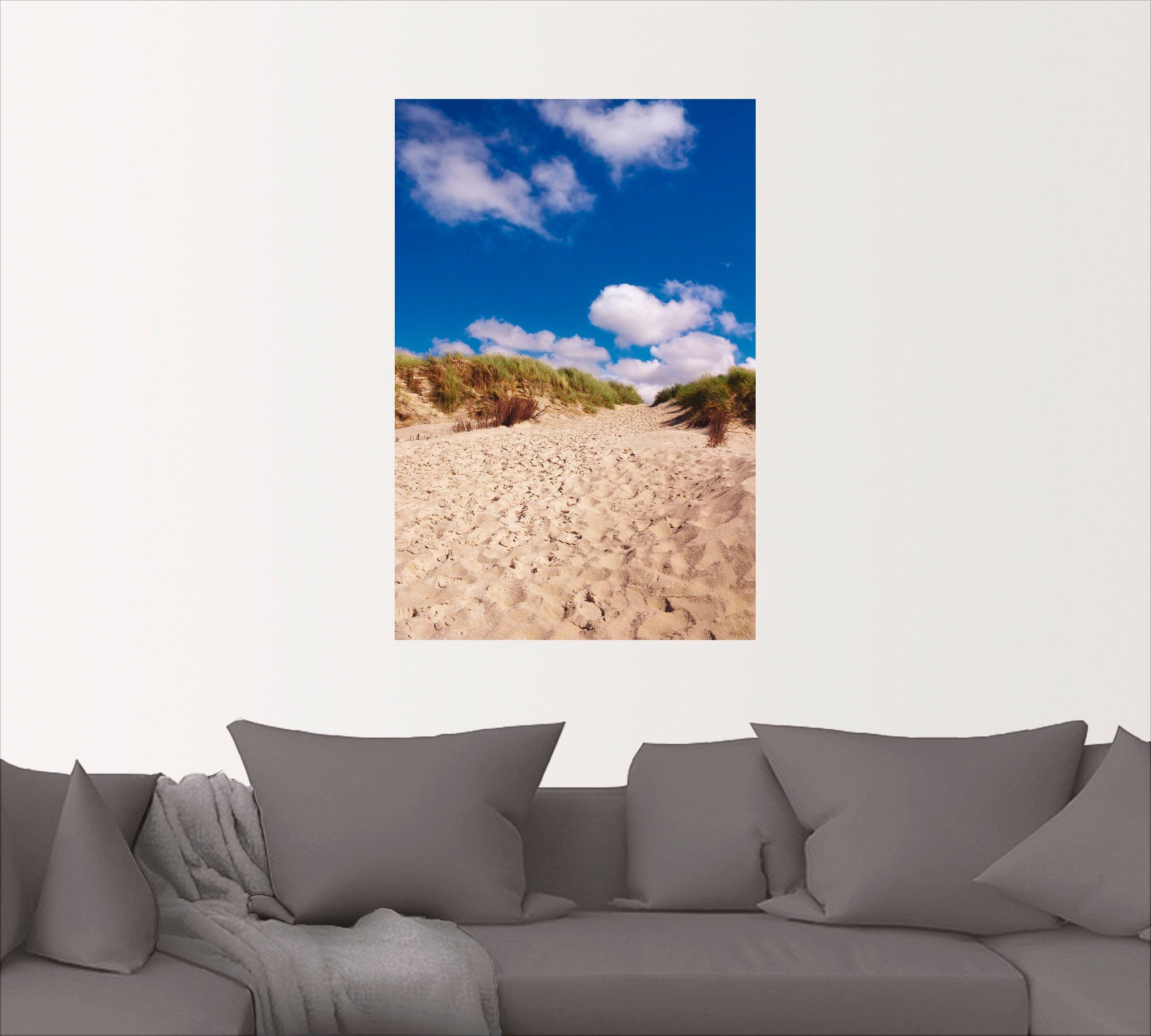 St), versch. Wandbild Leinwandbild, Größen Alubild, als Wandaufkleber Dünenweg Poster (1 Küste Artland - oder Insel Amrum, in