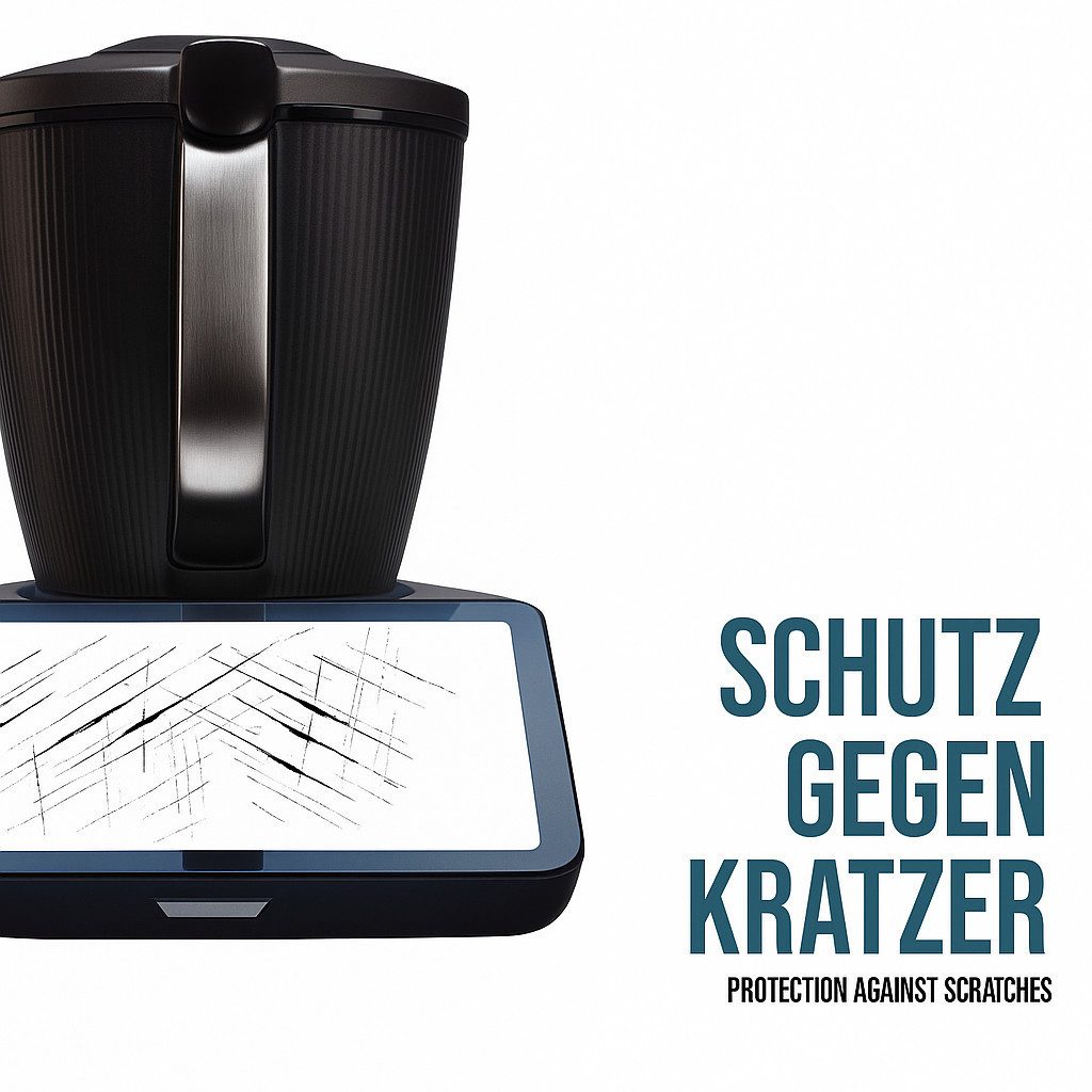 MSM Displayschutzglas 2x Schutzglas Panzerfolie für Vorwerk Thermomix TM7 Display 9H Full