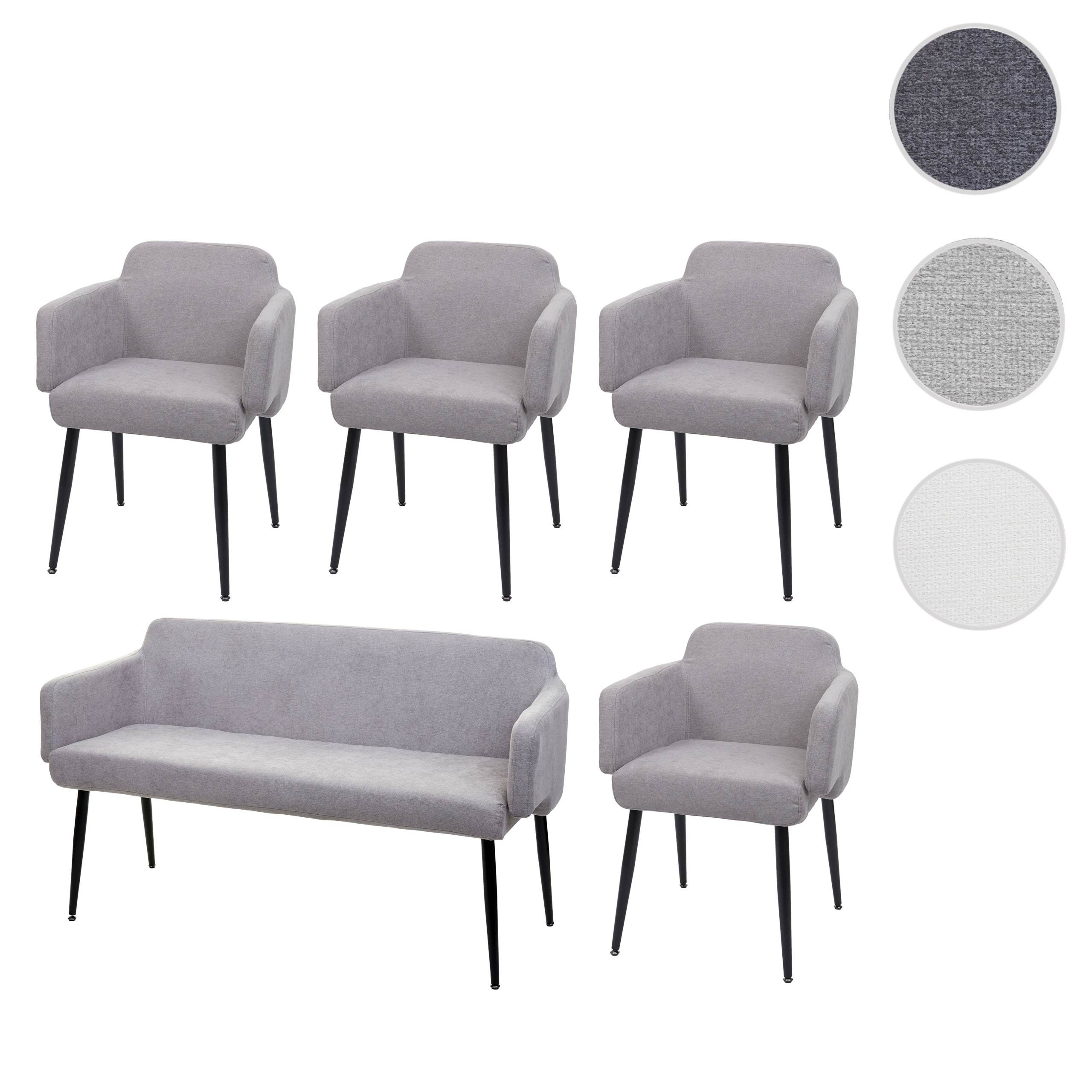 MCW Essgruppe MCW-L13-Set-4, (Set, 5er), Hohe Stoffqualität, Schraubfüße zum Ausgleichen von Bodenunebenheiten