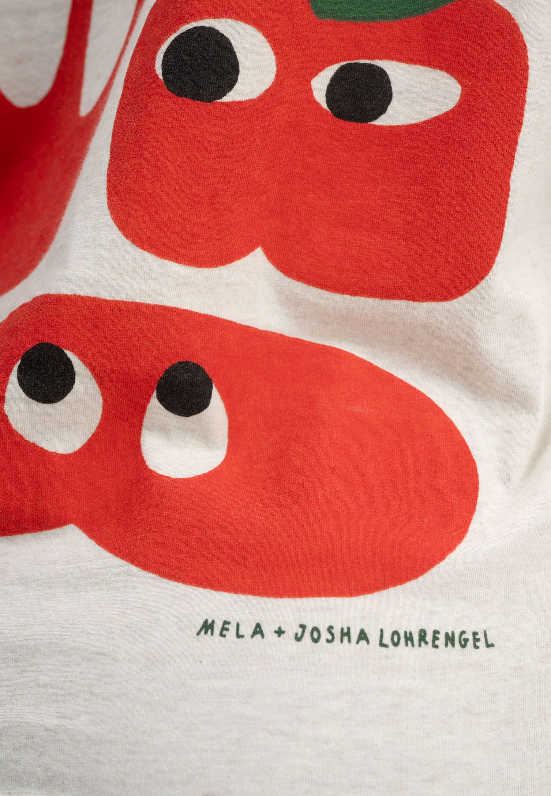 MELA Kurzarmshirt T-Shirt Style Artist Edition Josha Fein gerippter Kragen