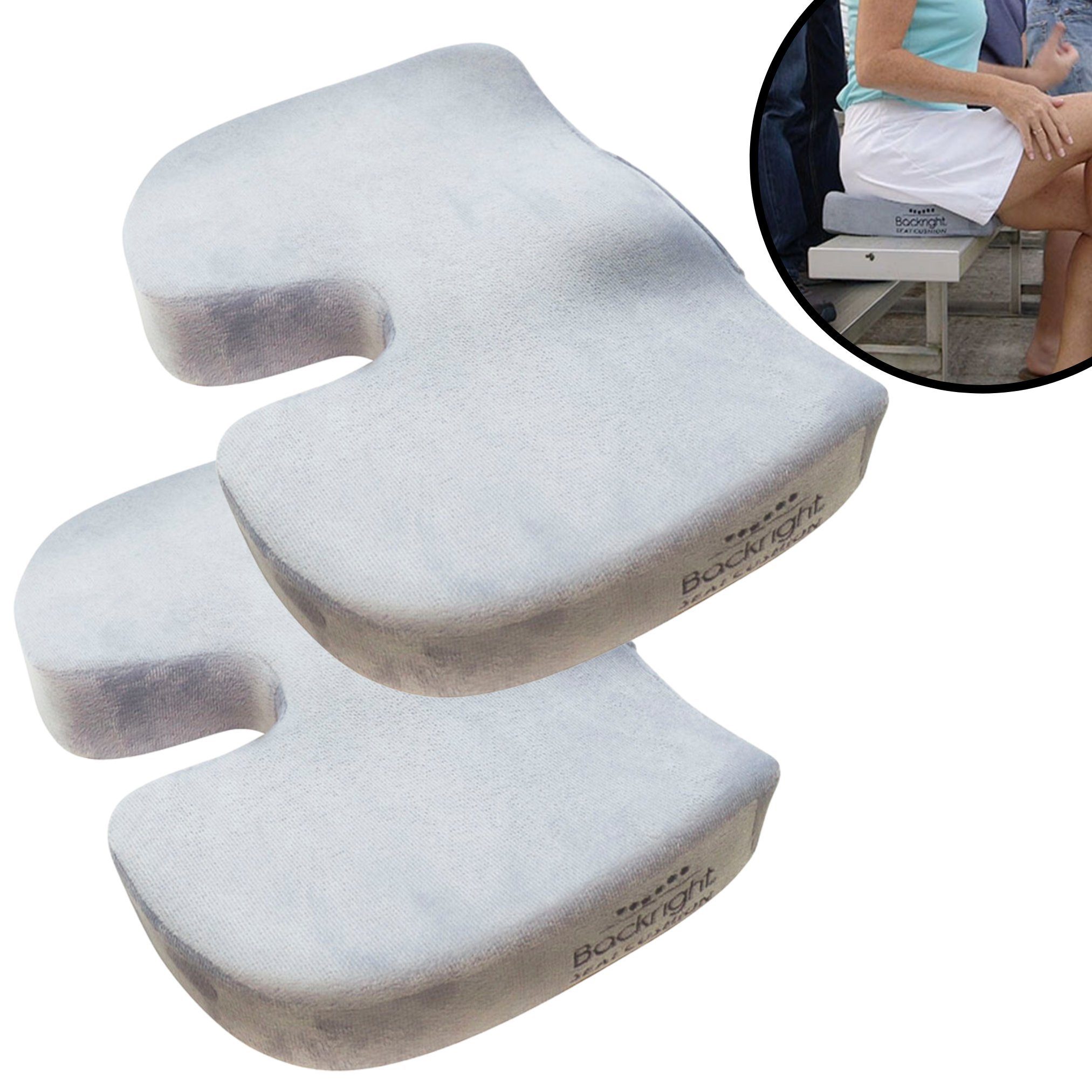 Best Direct® Подушки Backright® Seat Cushion, Ergonomisch, Schmerzreduzierend, waschbar, 45x33cm