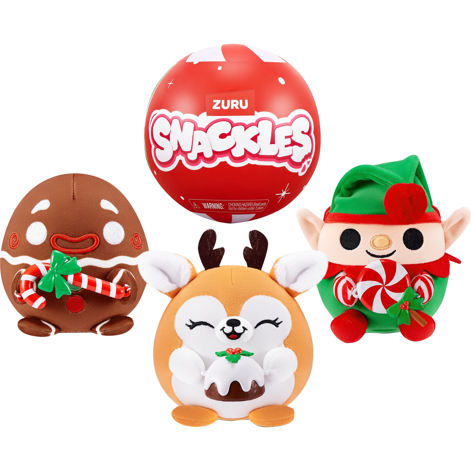 ZURU Spielfigur ZURU Snackles Christmas, Kuscheltier, (sortierter