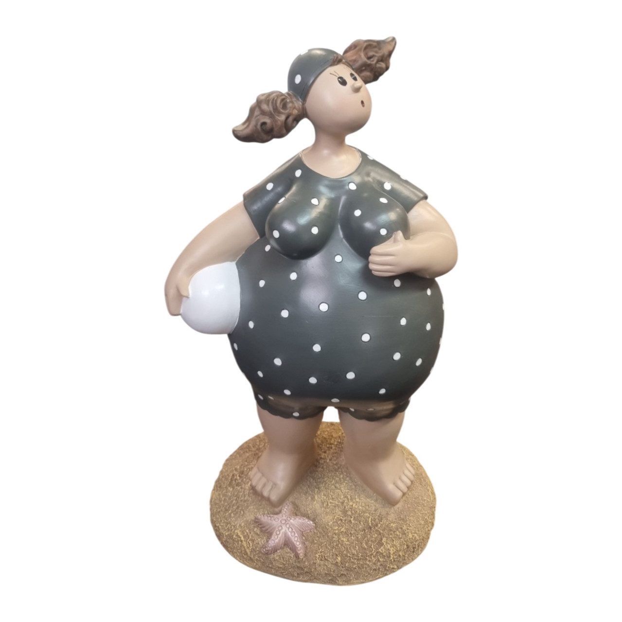 Figurendiscounter Dekofigur Dekofigur Badefrau 15 x 9,5 cm grau