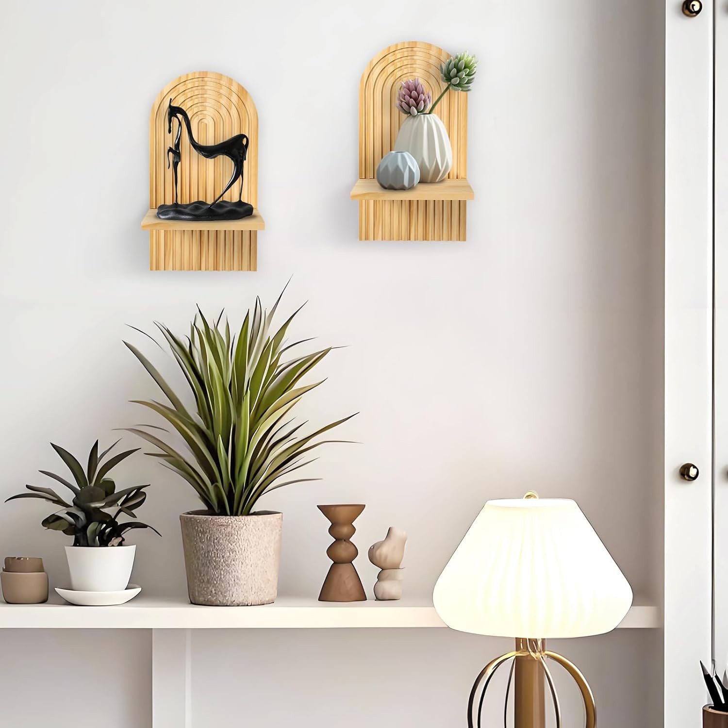 Holz Lichter Wandregal Schweberegal, Küchenregal, Pflanzenregal günstig online kaufen