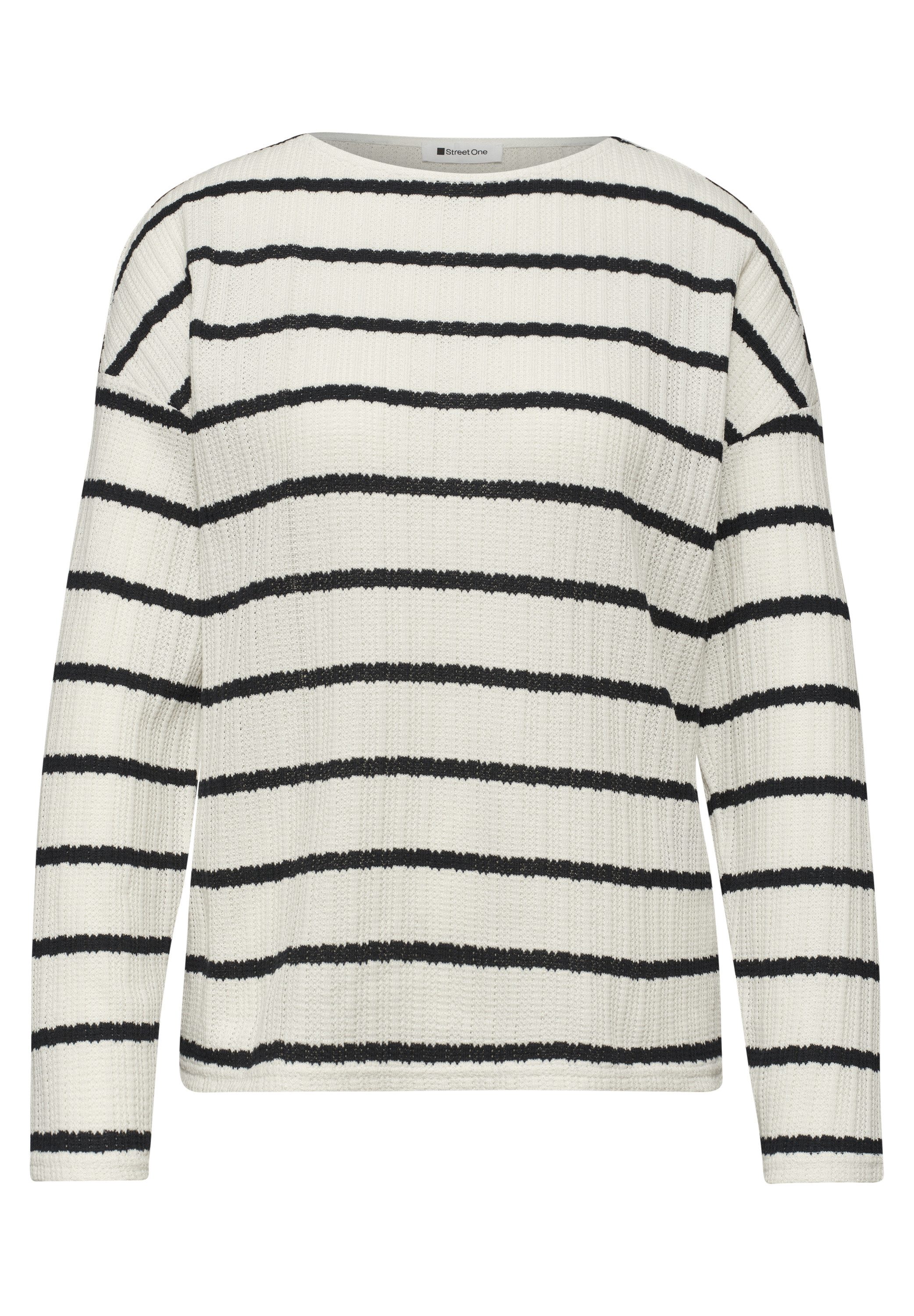 STREET ONE Longsleeve Langarm Shirt im Strick-Look günstig online kaufen