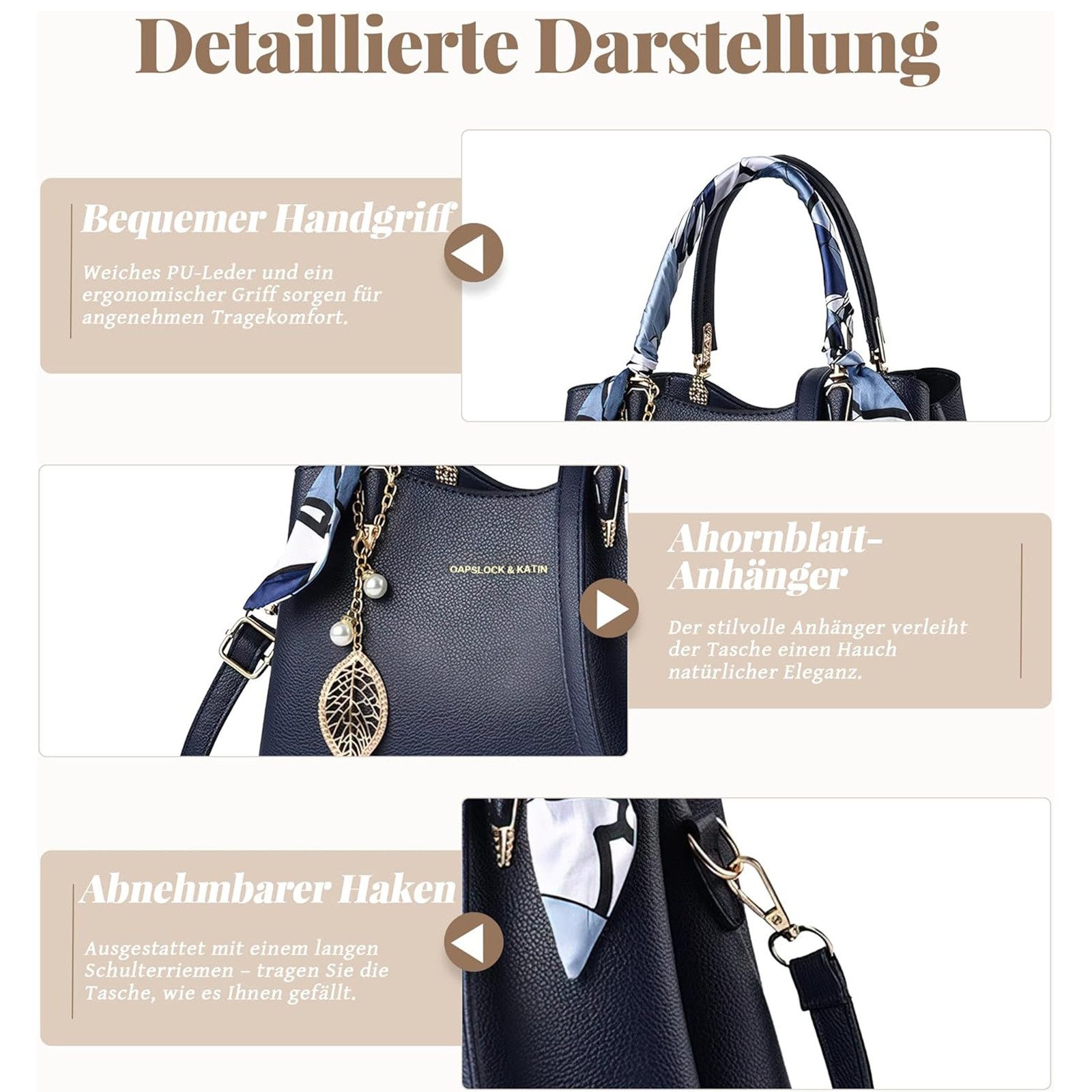 HAUSS SPOLE Henkeltasche Handtasche mit Dame wasserdicht Schultertasche Umh günstig online kaufen