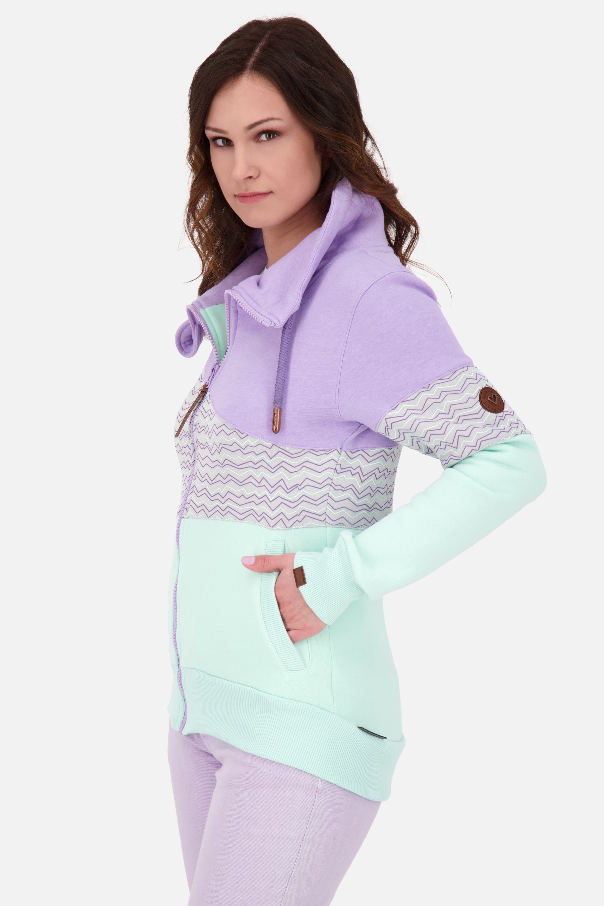 Damen mint Kickin & Sweatjacke, melange Alife Jacke Sweatjacke B ValeraAK Sweatjacket