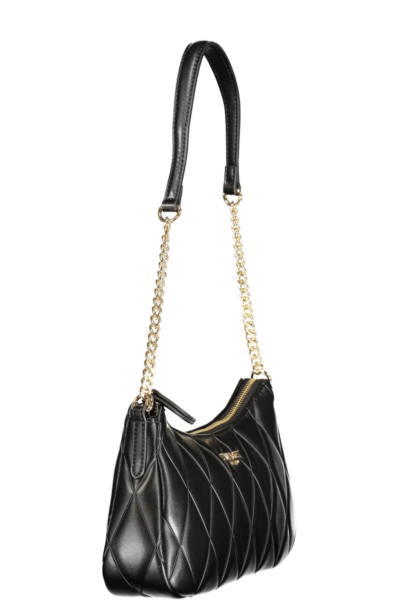 TWINSET Umhängetasche, Elegante Schwarze Damentasche mit Kettengriff und Reißverschluss