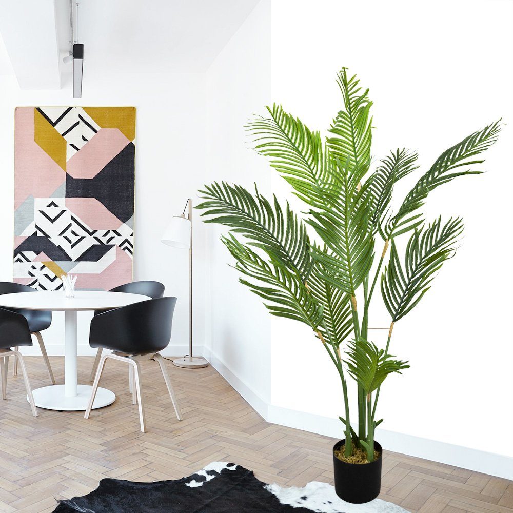 cm Kunstpflanze Künstliche 160 Palmenbaum Pflanze Decovego Palme Decovego, Kunstpflanze Arekapalme