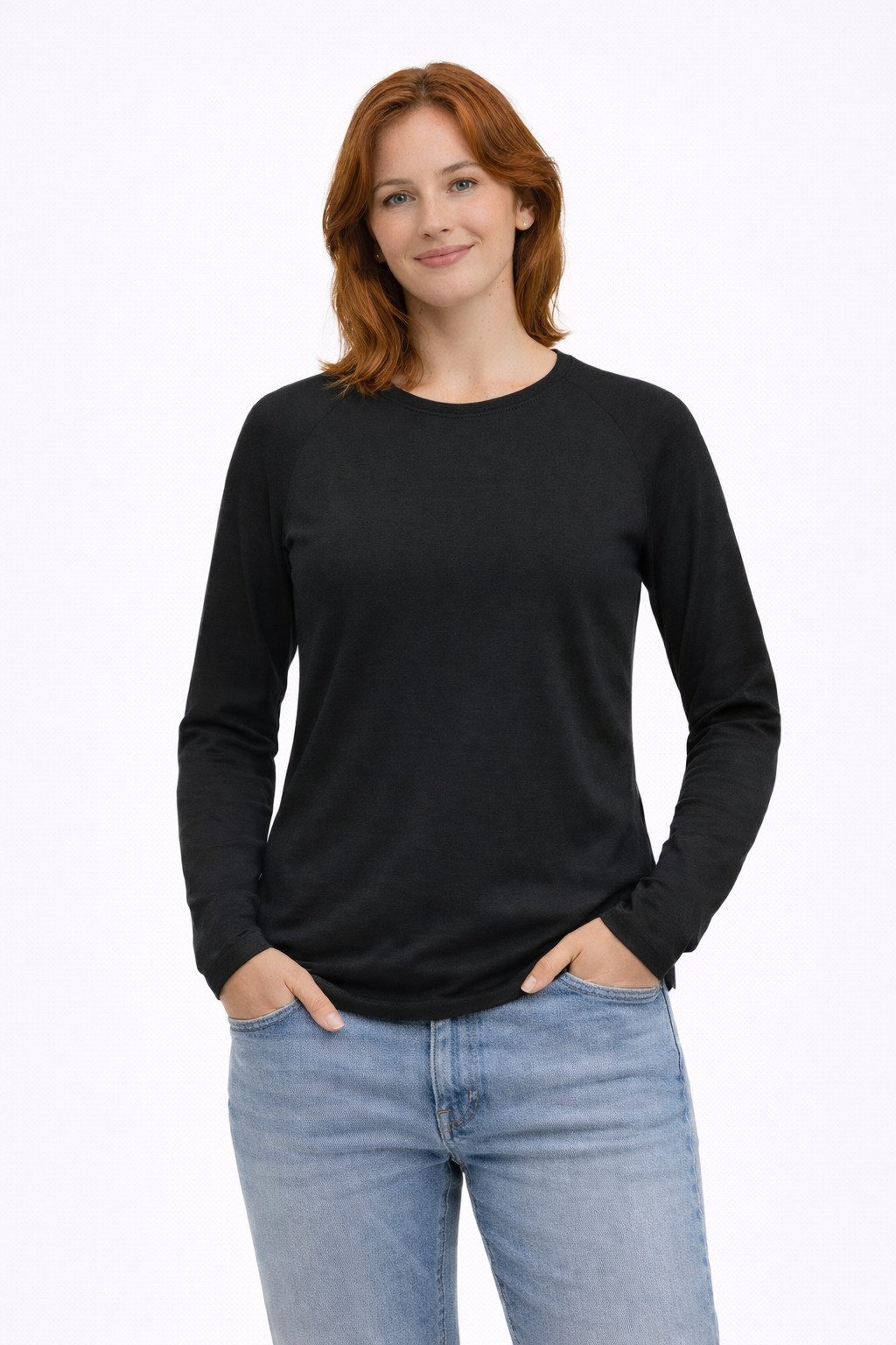 Skratta Longsleeve Langarm Shirt Damen Merino Mix Freizeit, Outdoor Longsleeve Arne