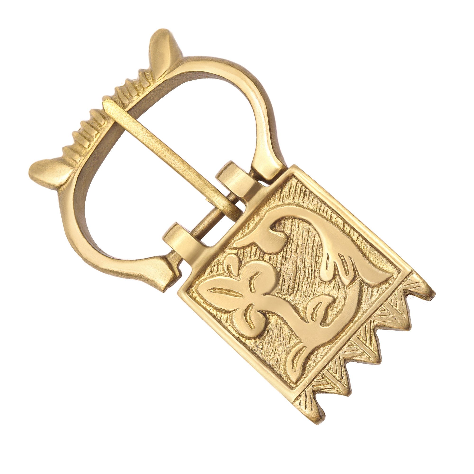 Lord Of Battles Gürtelschnalle Spätmittelalterliche Florale Gürtelschnalle Messing