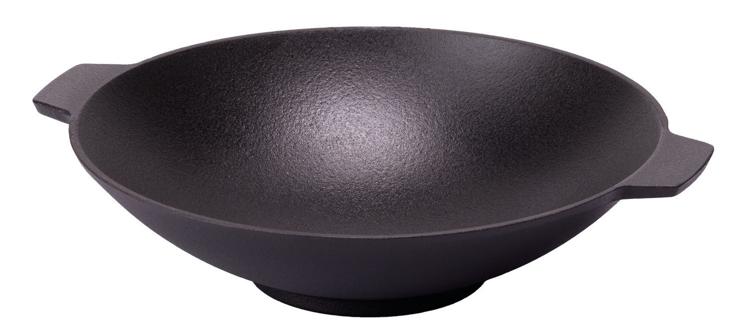 Grillfürst Wok Grillfürst Gusseisen Wok XL mit 2 Griffen Ø 38 cm