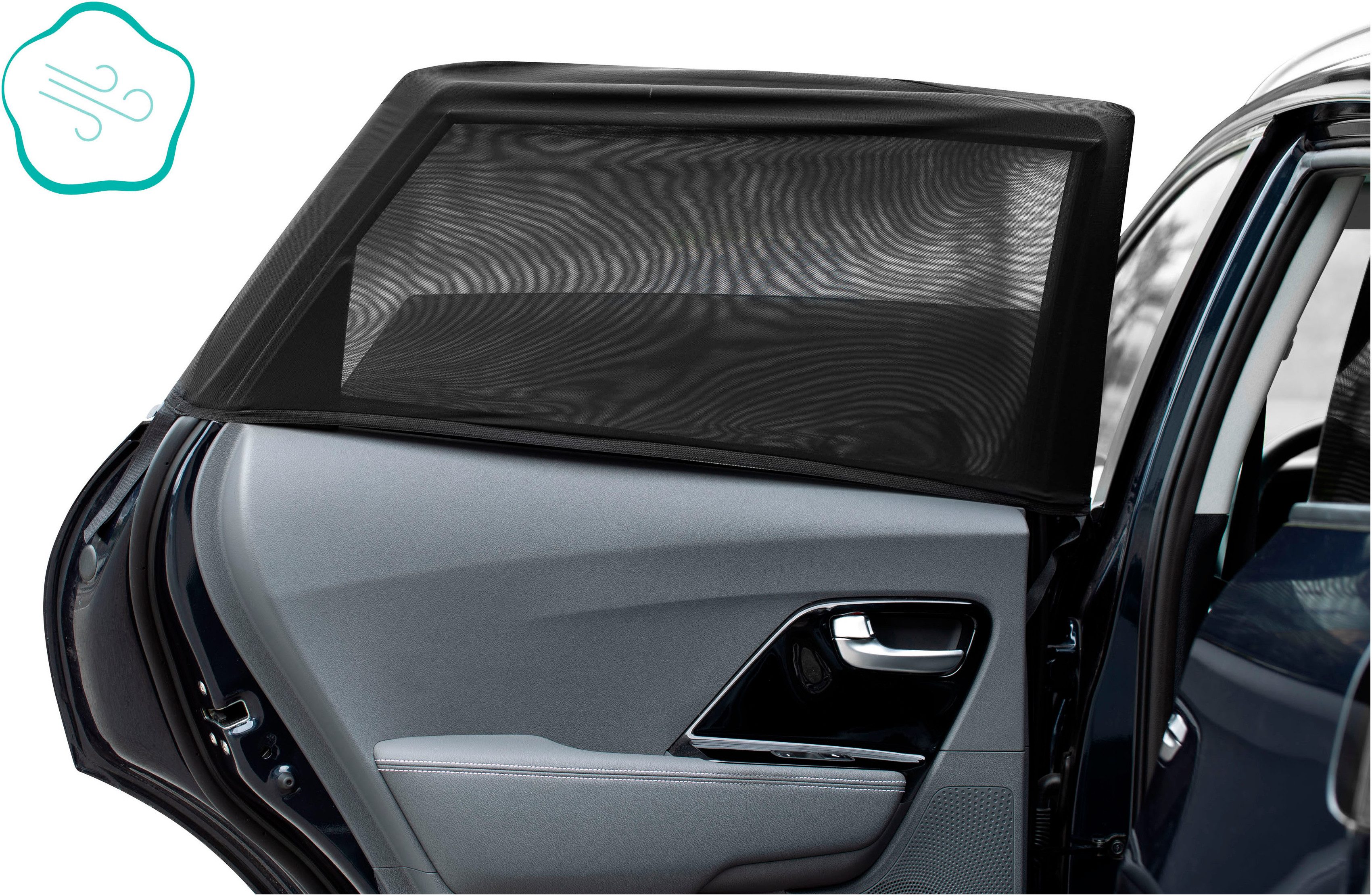 Fillikid Car Sunshade Window Sock - Sunshade for Cars (SNCS0001), 68 x 48 cm, (Set of 2), easy to put on like a sock