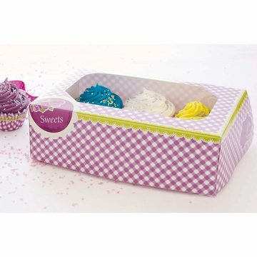 STÄDTER Kuchentransportbox Muffinbox Sweets für 6 Muffins, Pappe