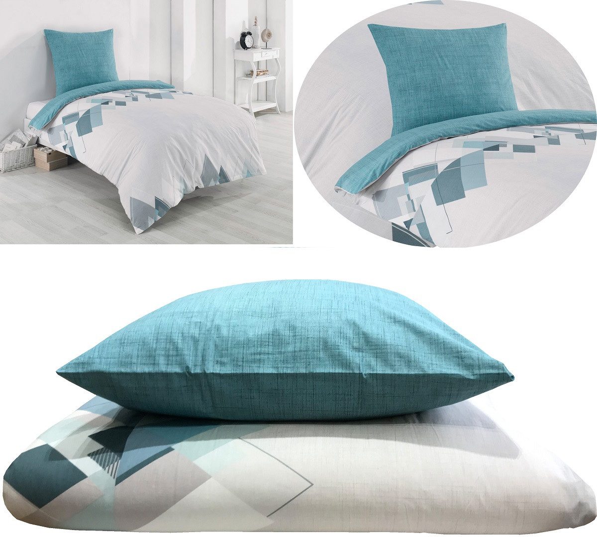 Buymax Bettwäsche Wende-Bettwäsche, Premium, Renforce: 100% Baumwolle, 2 te günstig online kaufen