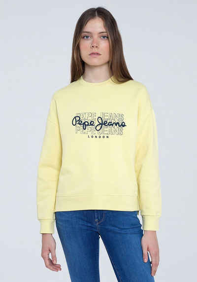 Pepe Jeans Sweater »BERE« mit großem dreifachem Marken-Logo-Druck im Brustbereich