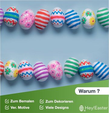 Hey!Easter® Styropor-Ei Ostern Bastel Set 10x Styroporeier - Bunte Pailetten - Stecknadeln, Anlass: Ostern