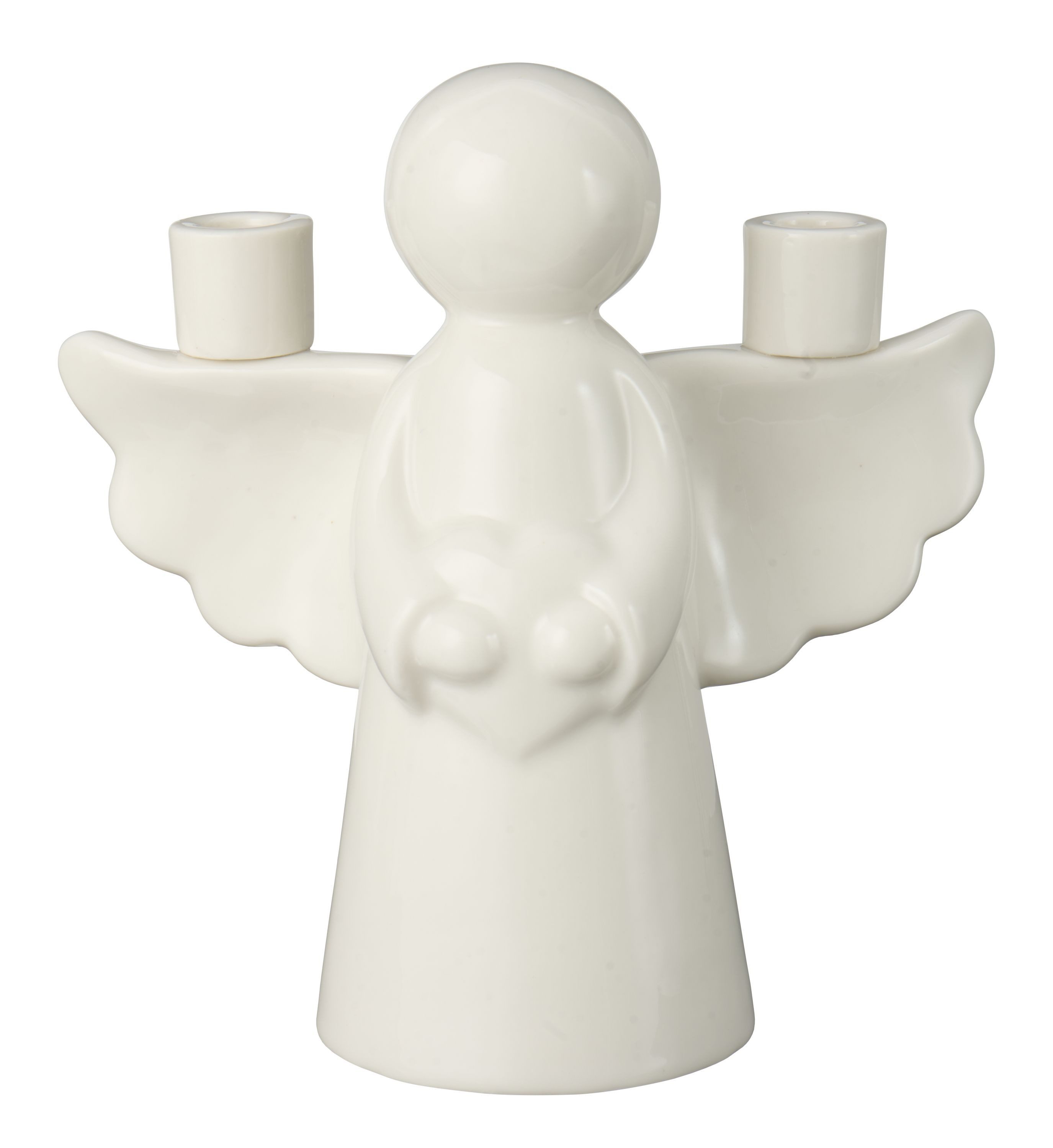 Ib Laursen Kerzenhalter Ib Laursen - Kerzenhalter Engel für 2 Kerzen Weihnachtsdeko H 17cm