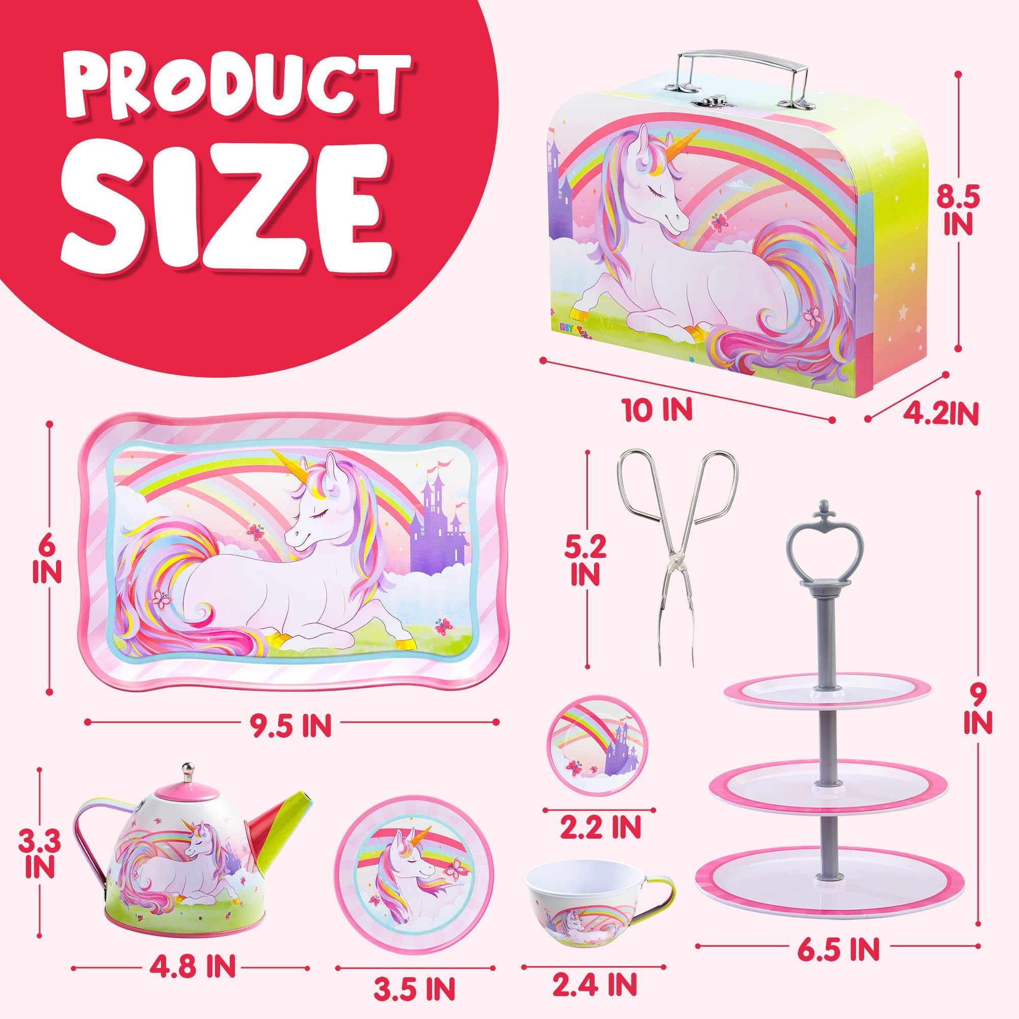 JOYIN Spielküche 35-teiliges Einhorn Teeservice für günstig online kaufen