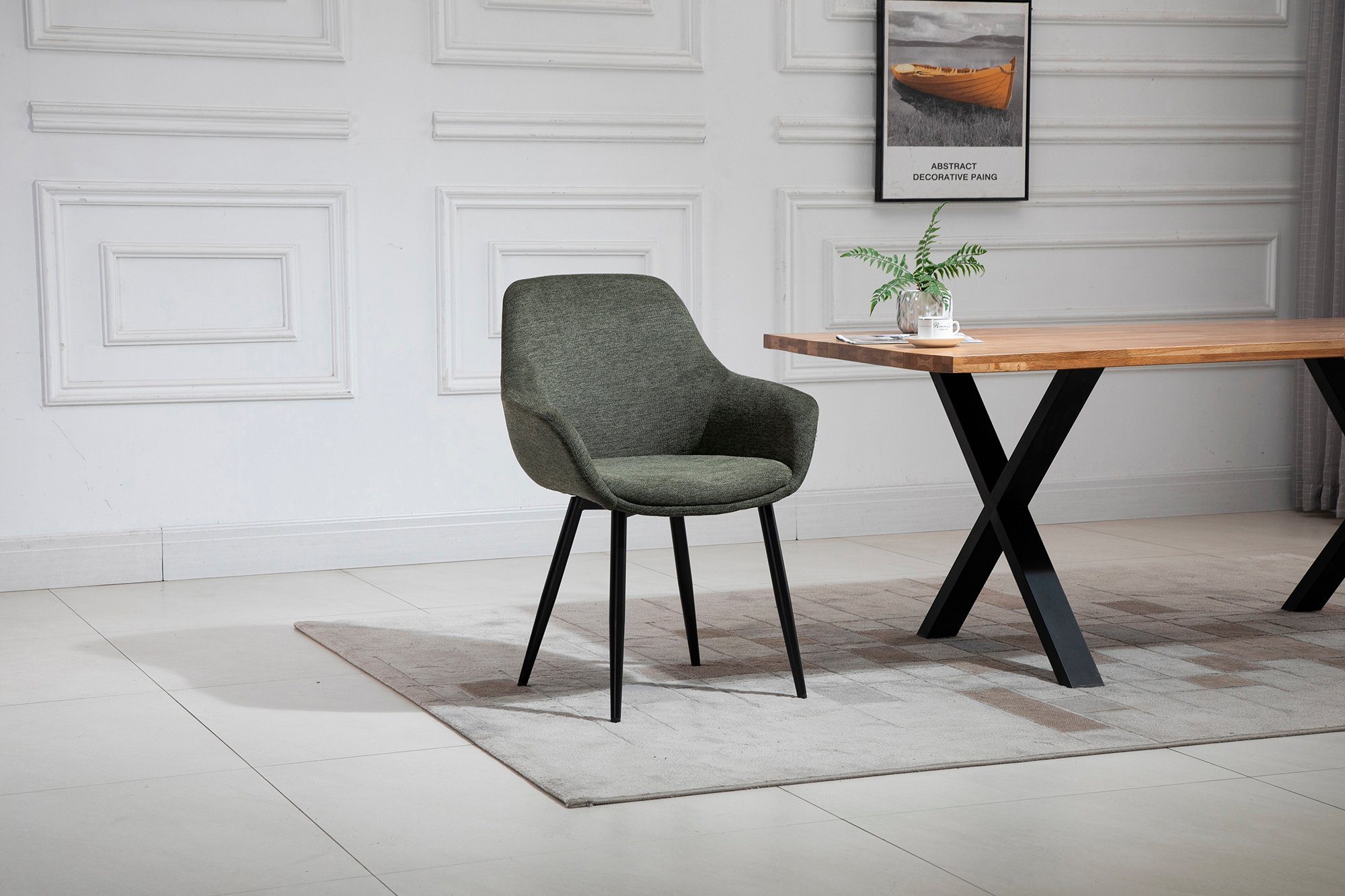 Neueste Ware eingetroffen SalesFever Armlehnstuhl | 2 St) Grün Grün/Schwarz (Set