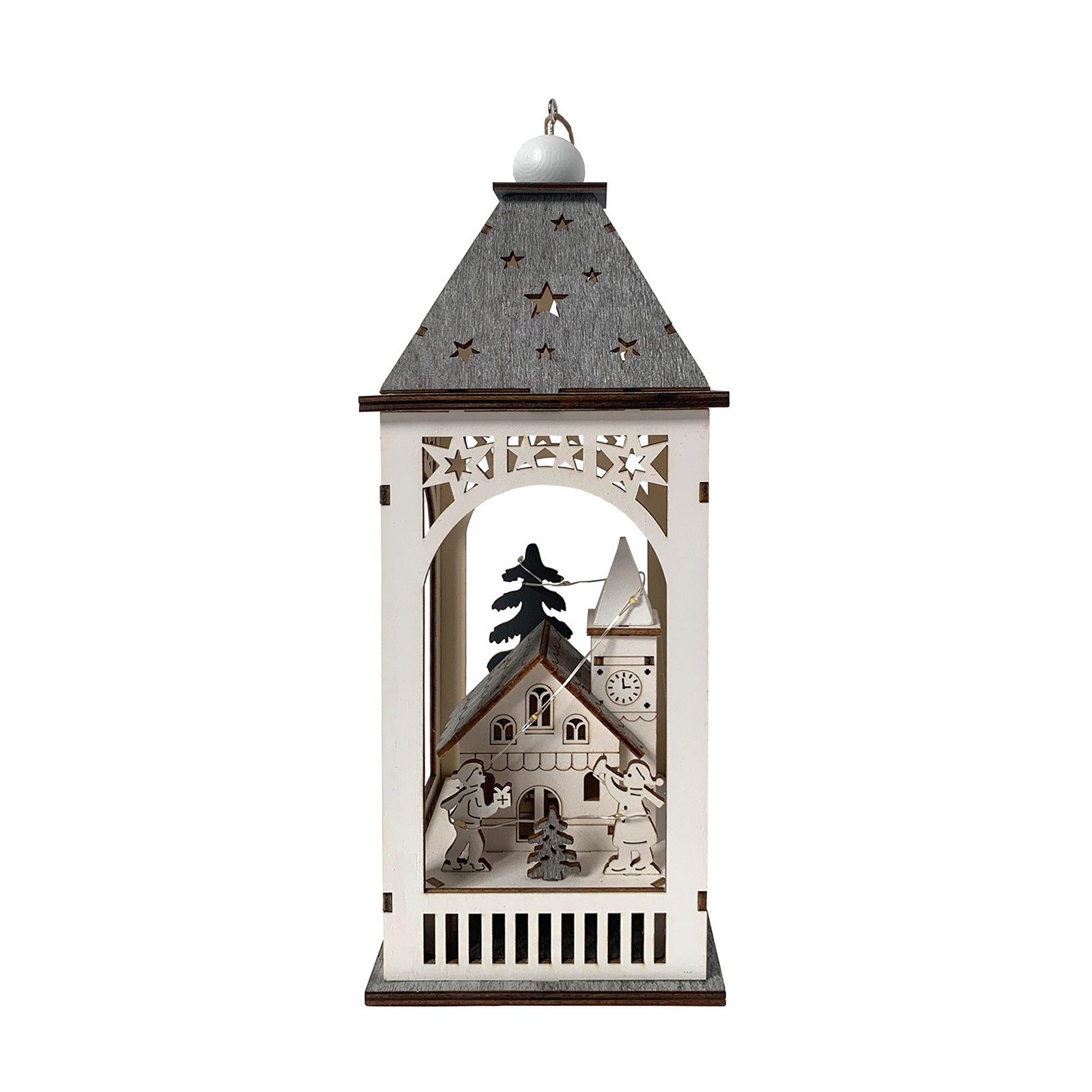 HTI-Living LED Laterne LED Weihnachtslaterne mit Kirche, Ein-/Ausschalter, günstig online kaufen