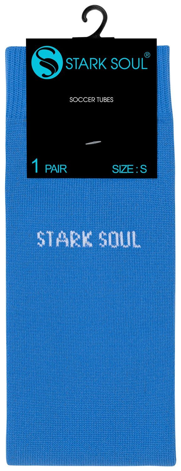 Stark Soul® Fußballstutzen Stutzen ohne Fussballstutzen Sleeve/ Sportstutzen, - Tube, Blau Fuss Paar) (1