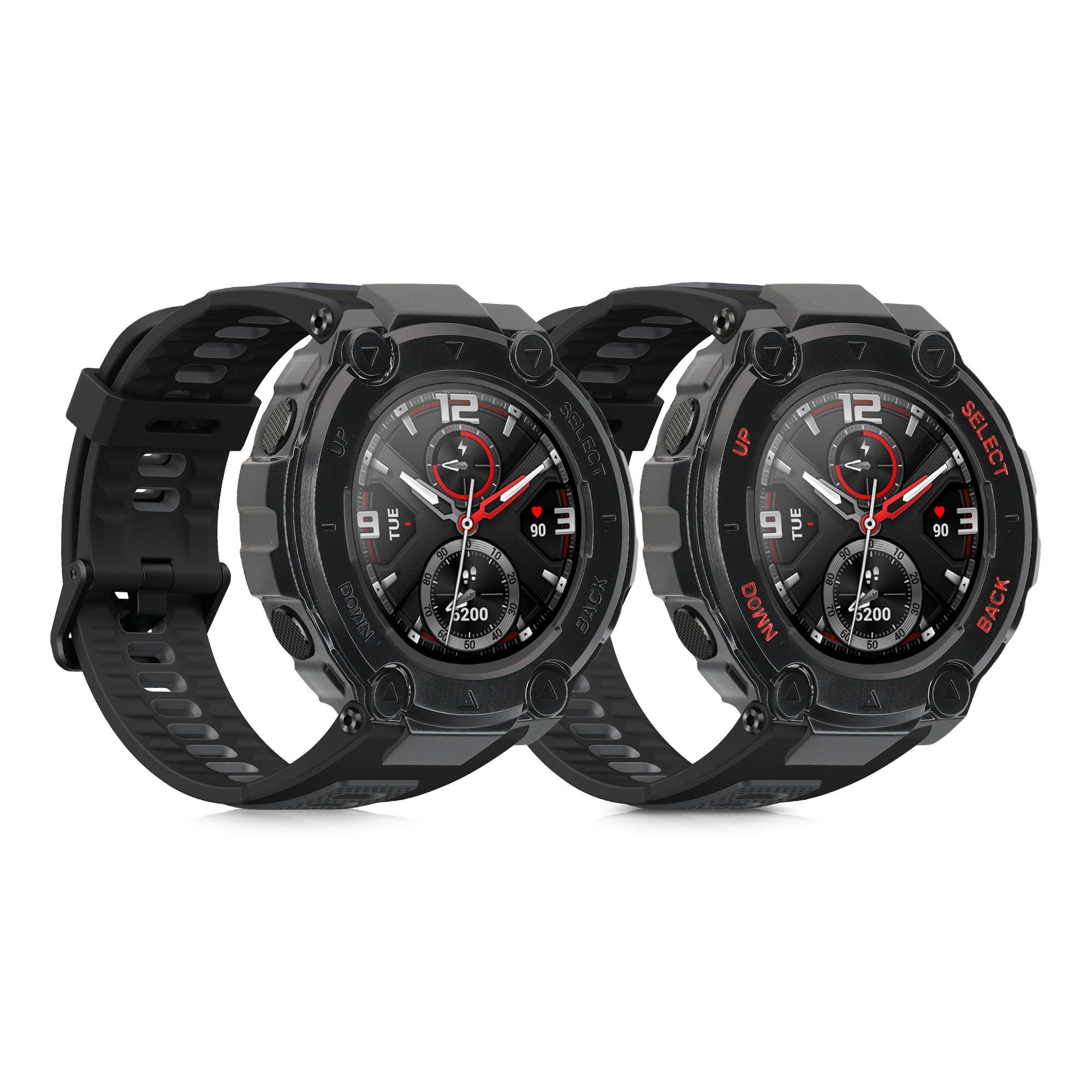 Smartwatch-Hülle 2x Schutzhülle für Huami Amazfit T-Rex / T-Rex Pro