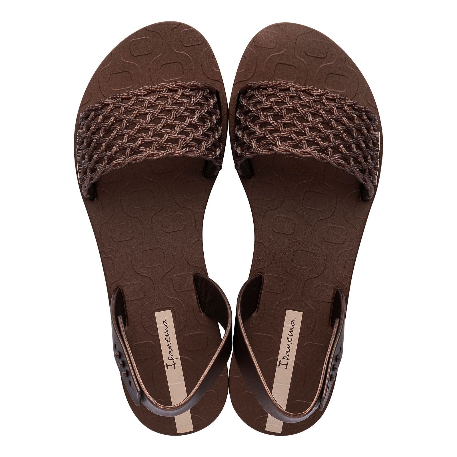 Ipanema Breezy Sandal Sandale mit Markenschriftzug auf der Innensohle AJ031 brown / bronze | Riemchensandalen