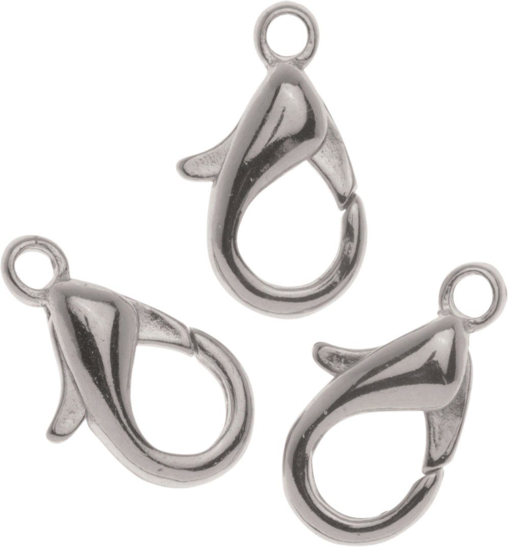 Glorex Karabiner Glorex Karabiner 15 mm 4 Stück, silberfarben