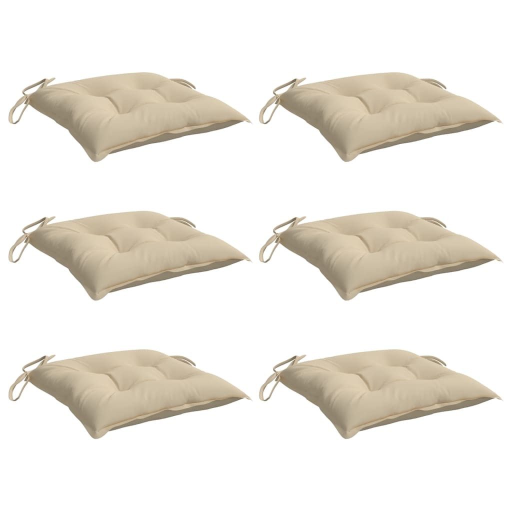 vidaXL Sitzauflage Stuhlkissen 6 Stk. Beige günstig online kaufen