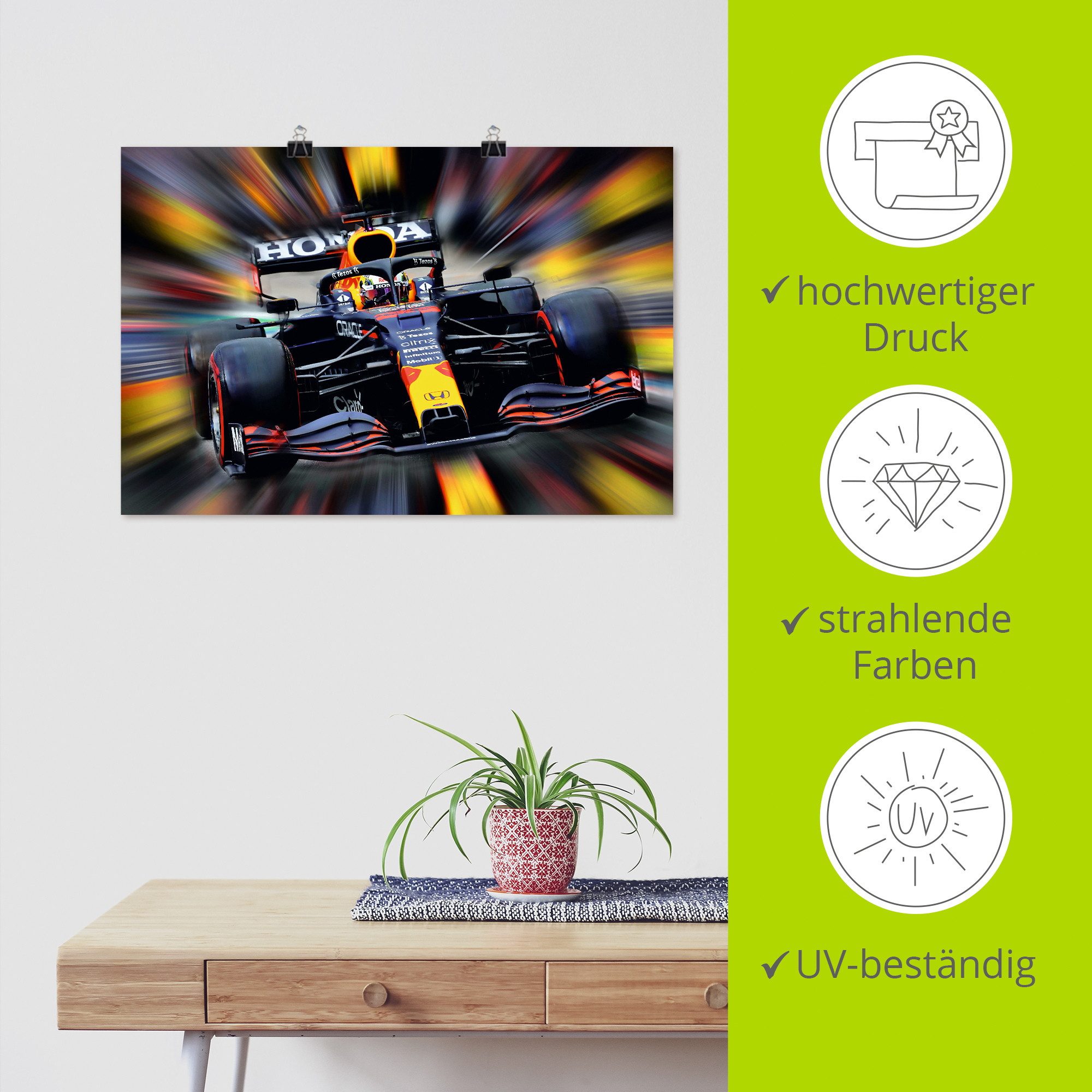 Artland Wandbild Verstappen, Funsport (1 St), als Alubild, Leinwandbild, Poster, Wandaufkleber in verschied. Größen