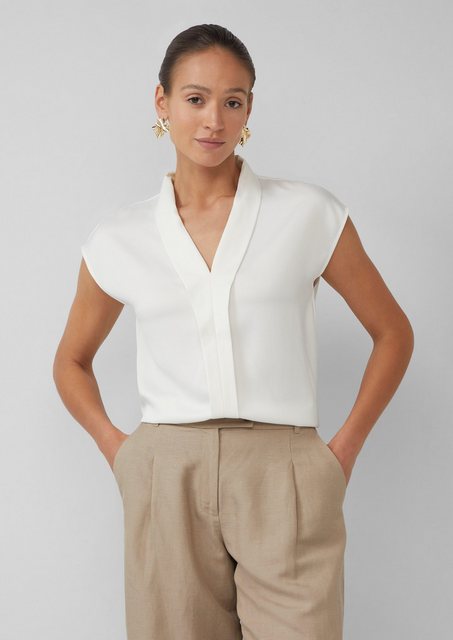 s.Oliver BLACK LABEL Shirttop Ärmelloses T-Shirt aus Viskose mit V-Ausschni günstig online kaufen