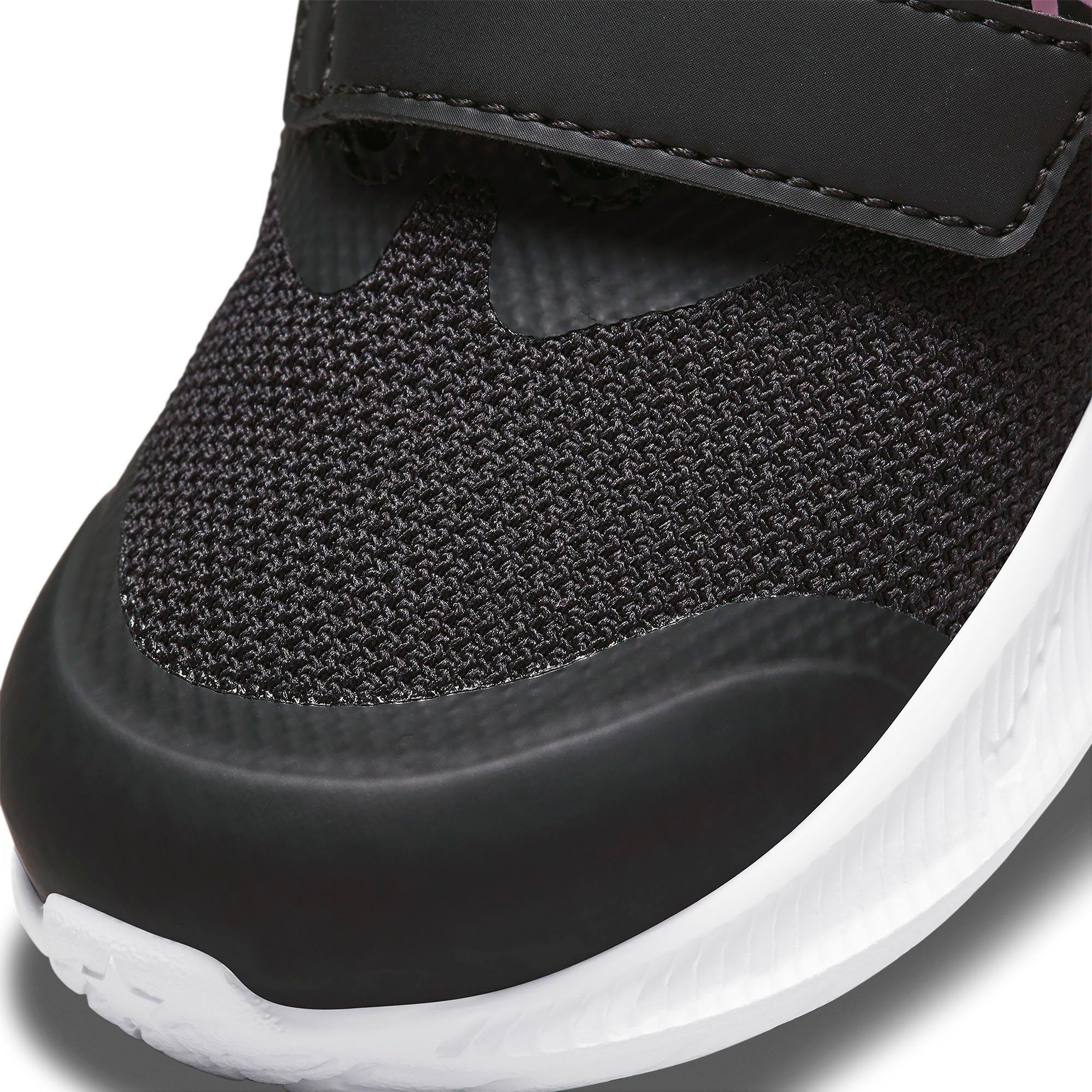Laufschuh mit 3 Klettverschluss Nike STAR (TD) RUNNER schwarz-rosa