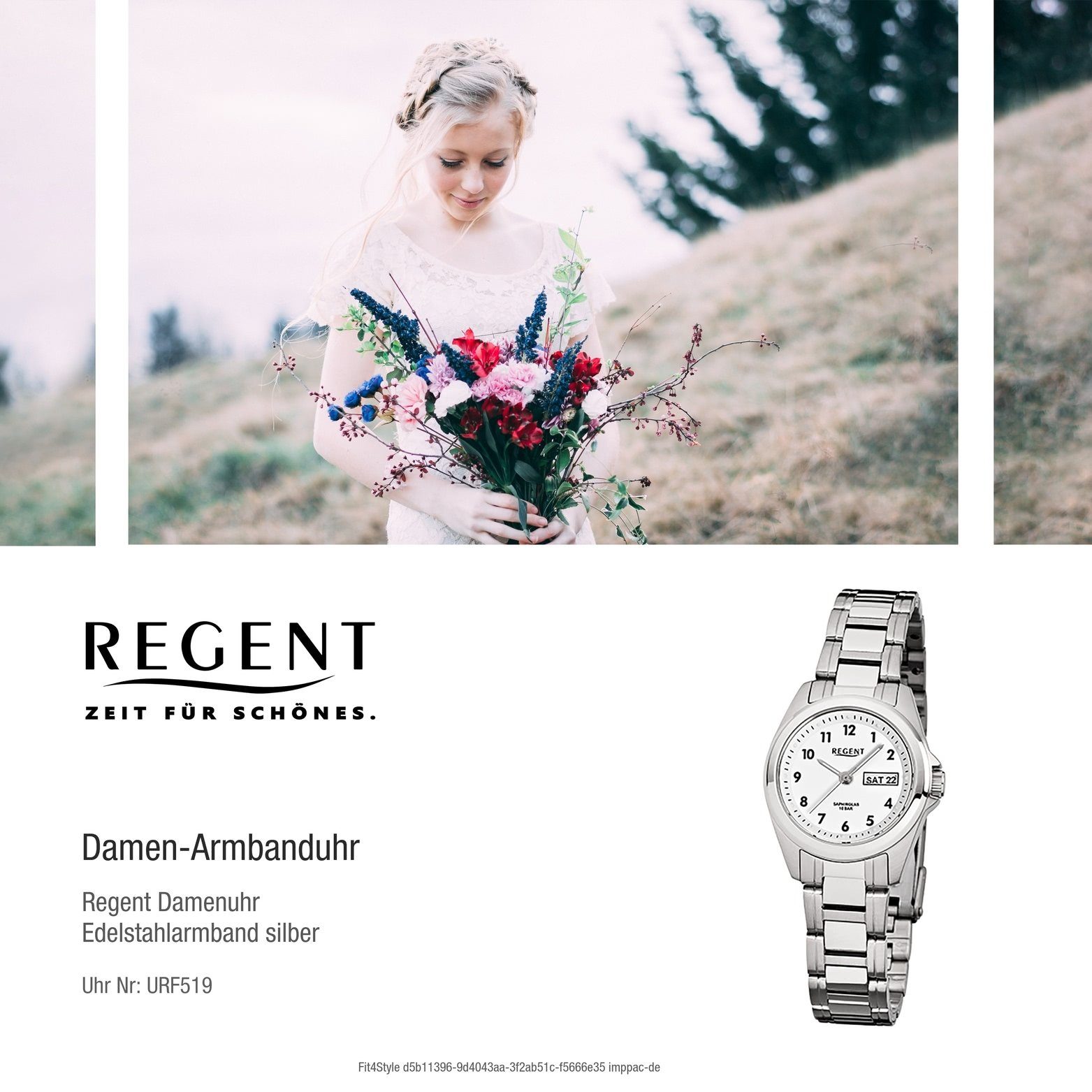 Regent Quarzuhr Regent Stahl Damen Uhr günstig online kaufen