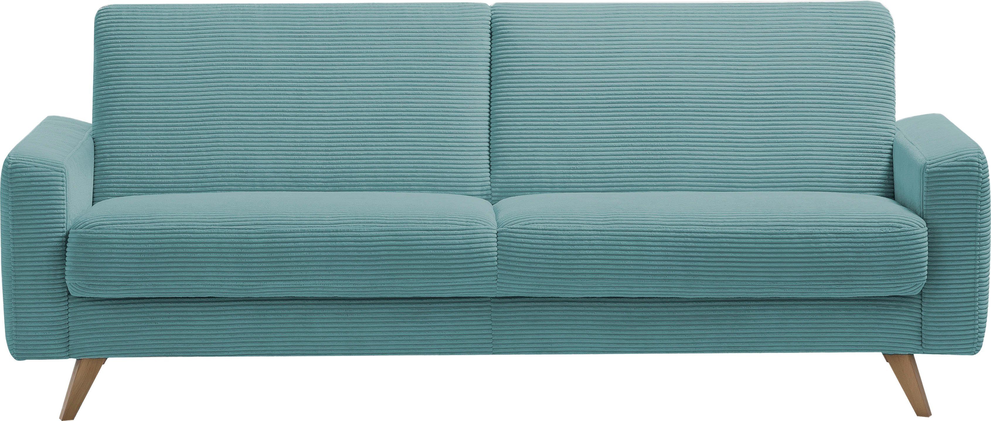 exxpo - sofa fashion 3-Sitzer Samso, Inklusive Bettfunktion und Bettkasten sky | Einzelsofas