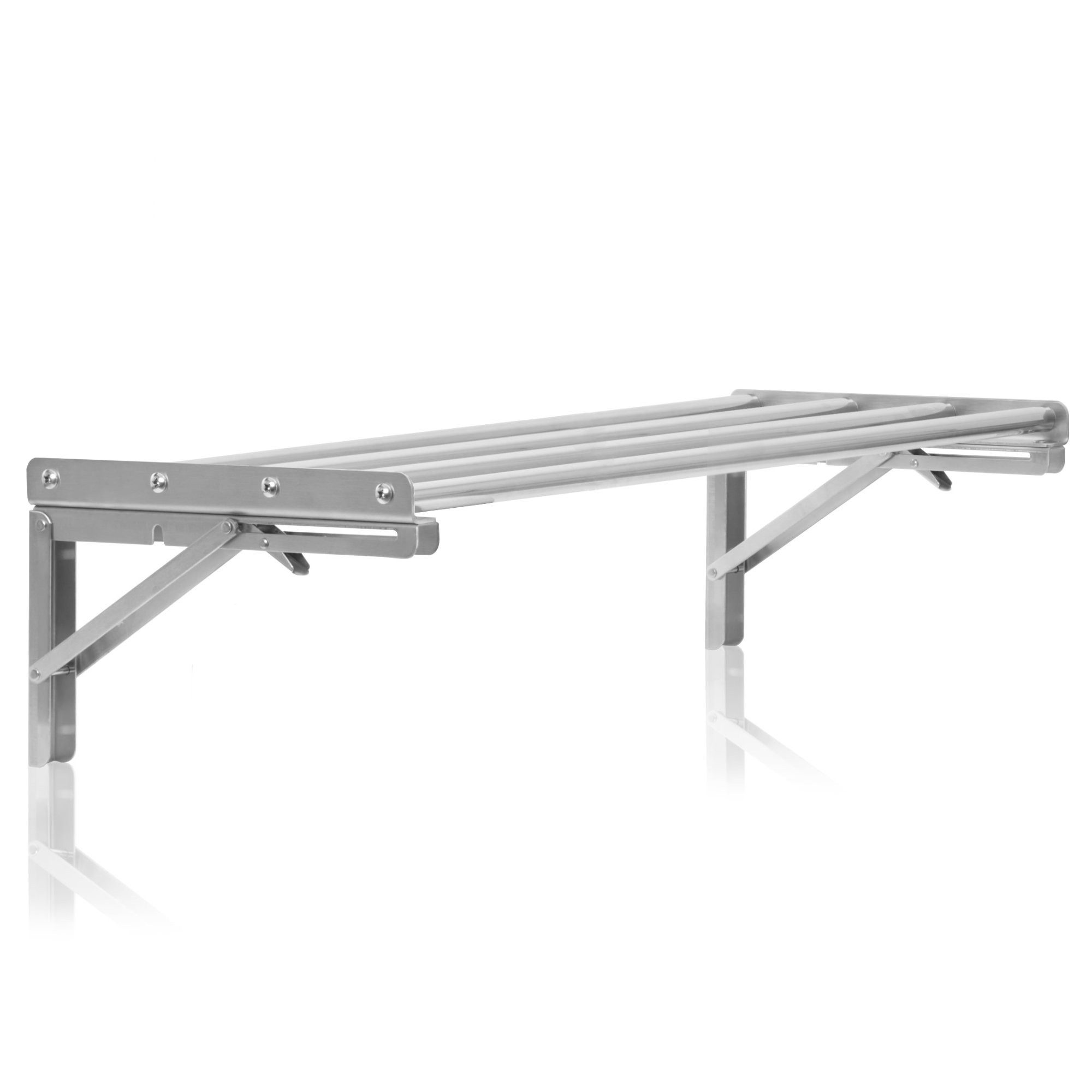 Wandregal Edelstahl Wandregal Stangendesign, 100 x 30 cm, Küchenregal