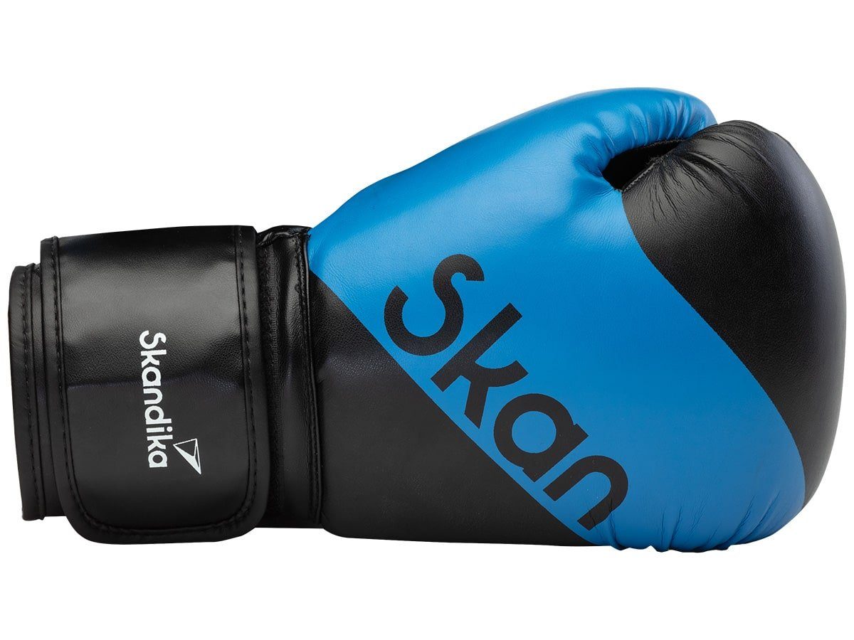 Skandika Boxhandschuhe (mit Tasche), Männer Boxing Gloves und Robuste Blau für Frauen