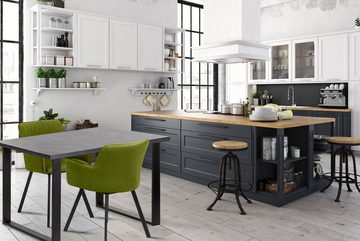 Konsimo Esstisch CETO Esszimmertisch Küchentisch 125x80cm, rechteckig, Loft-Stil