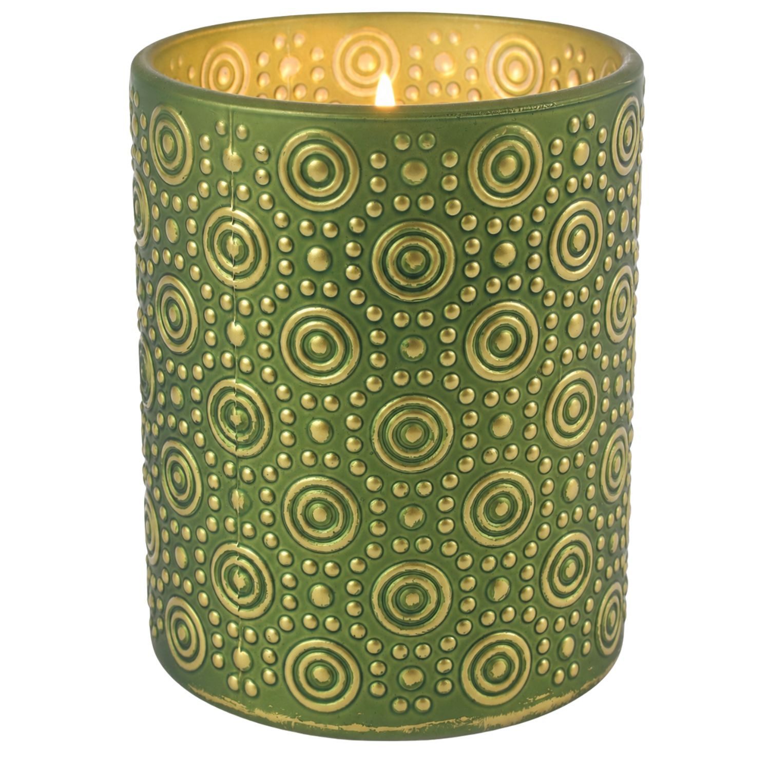 Marrakesch Orient & Mediterran Interior Windlicht Windlicht Hailey Grün 12,5 cm Glas Kerzenhalter Tischdeko rund edel (1 St), Handarbeit