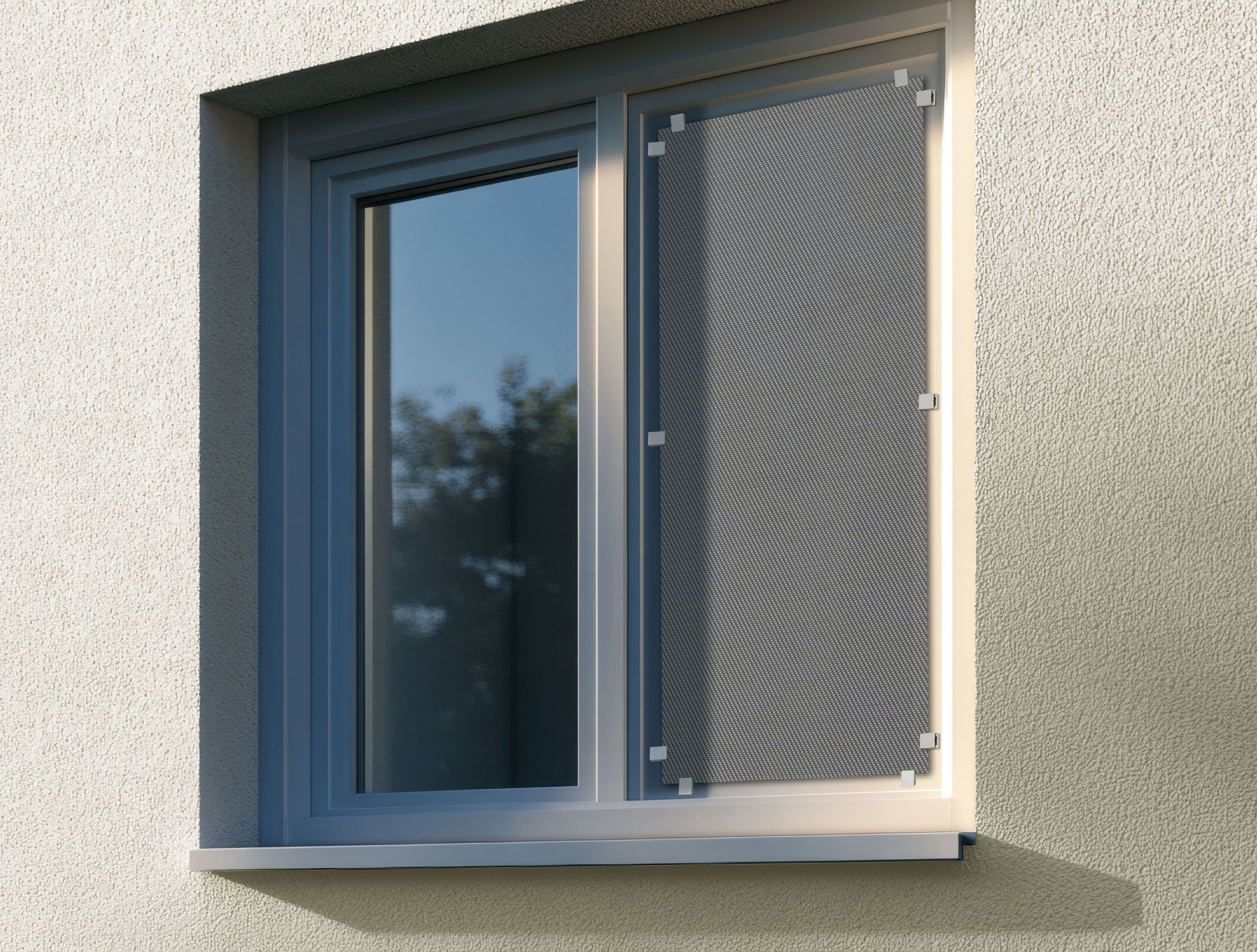 GARDINIA Dachfensterplissee Gardinia, Screenstoff outdoor 40x80 grau, 40 x 80 cm