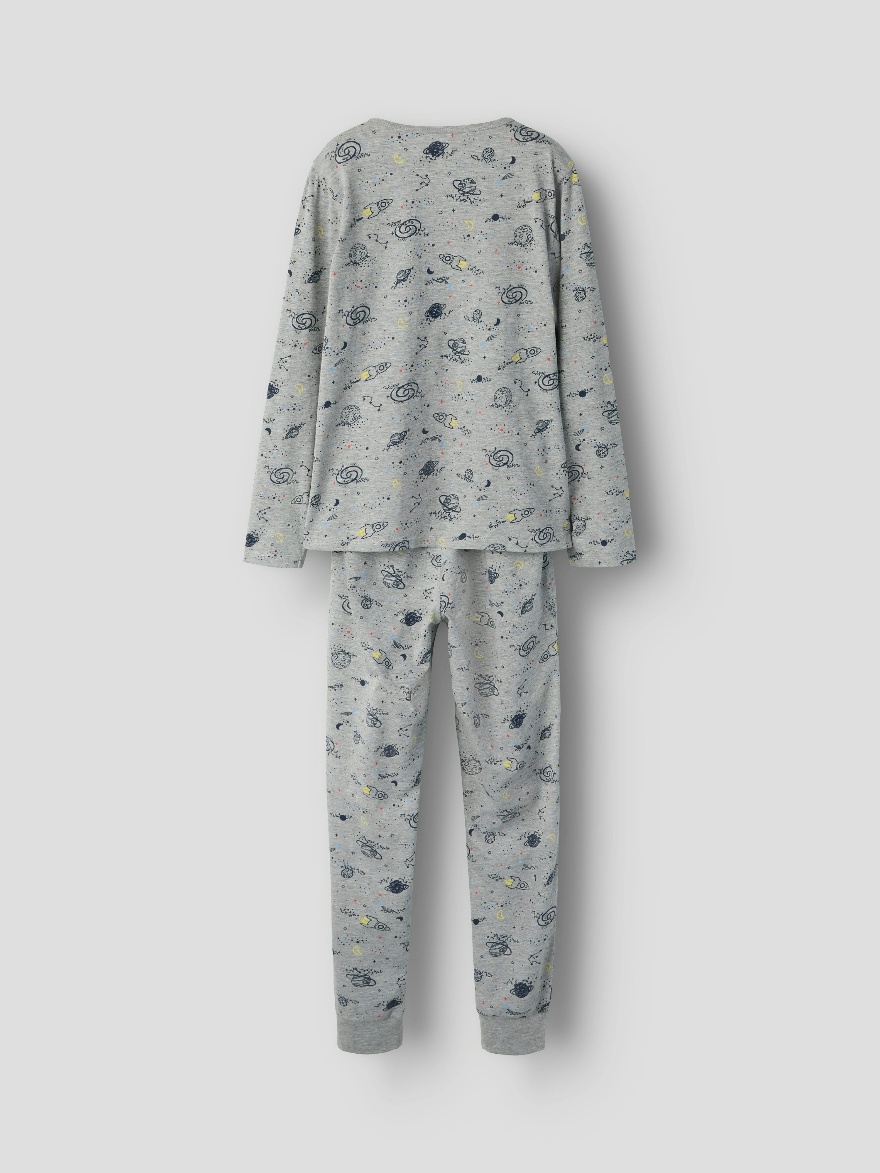 Name It Schlafanzug NKMNIGHTSET GREY SPACE NOOS (Set, 2 tlg)