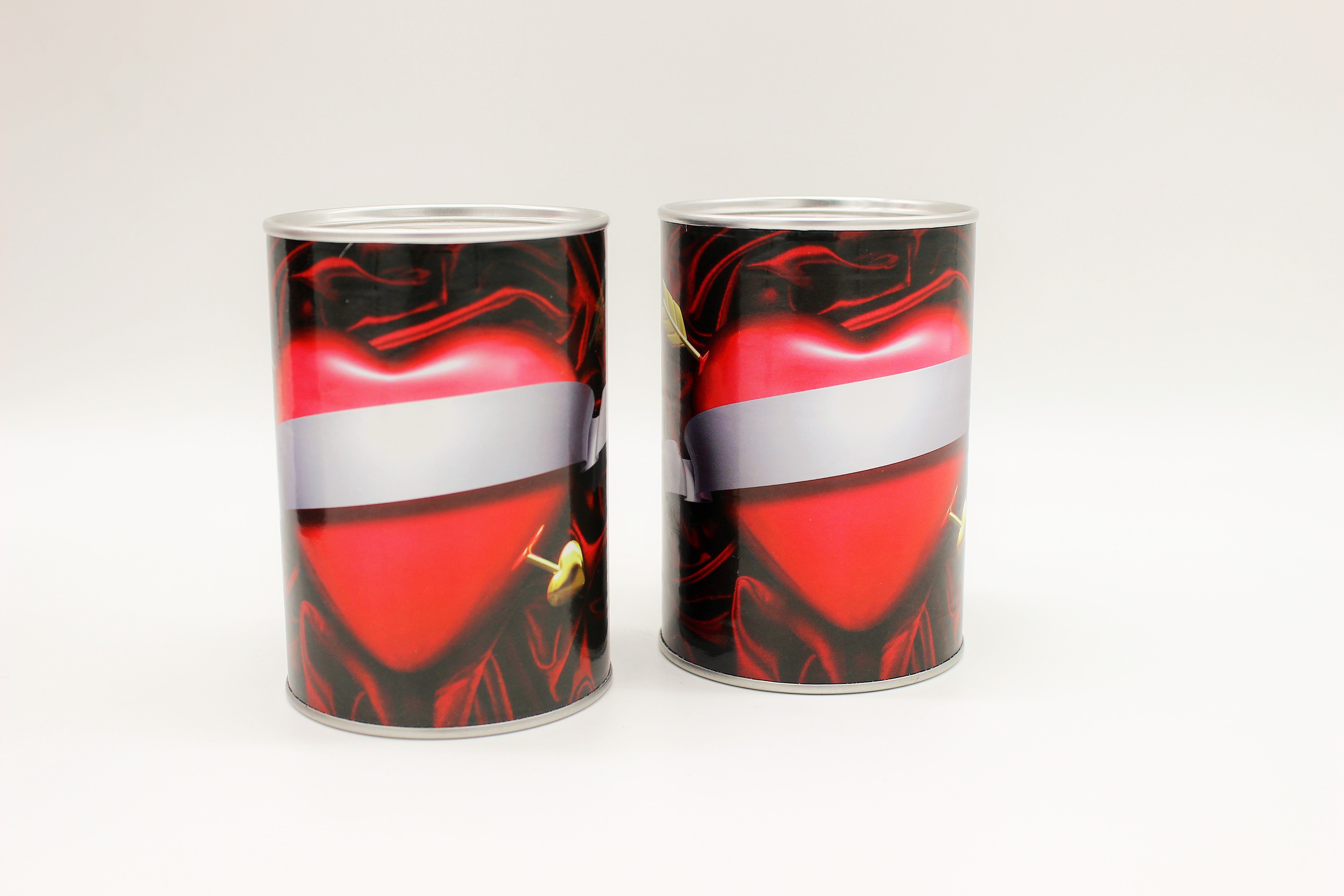 Luna24 simply great ideas... LED-Kerze LED Kerze in der Dose "Herzen", 2er Set (2-tlg)