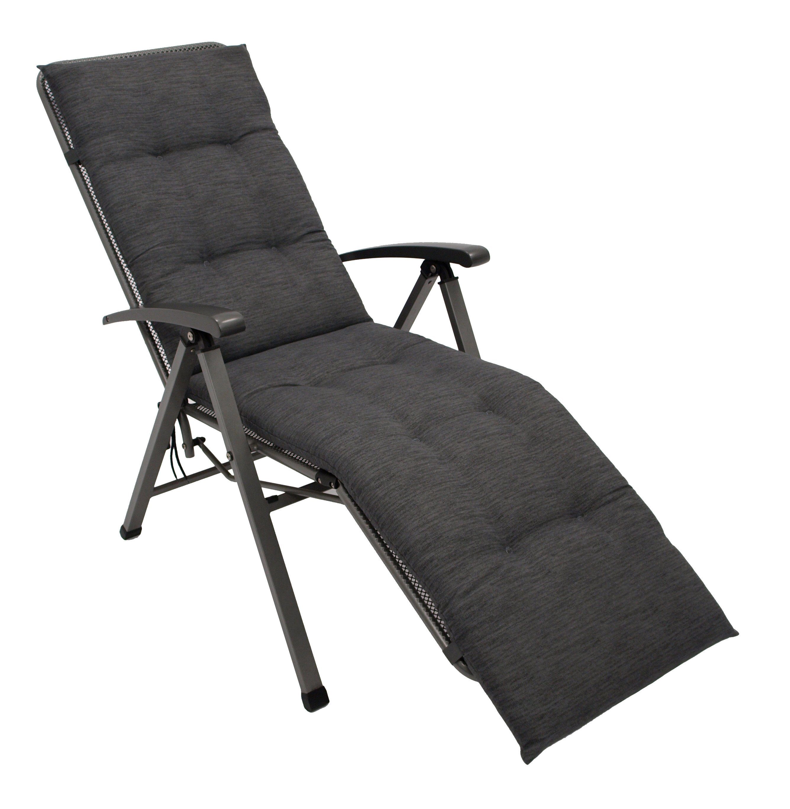 DEGAMO Liegenauflage ARIZONA, (1 St), für Deckchairs, 46x175cm, anthrazitfarben