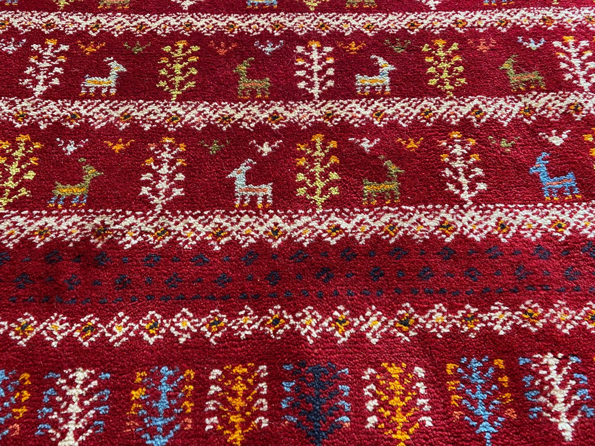 Nomaden Morgenlandbazar, Gabbeh Handgeknüpft Orientteppich 158x103 von Perserteppich Handgeknüpft, Perser Teppich