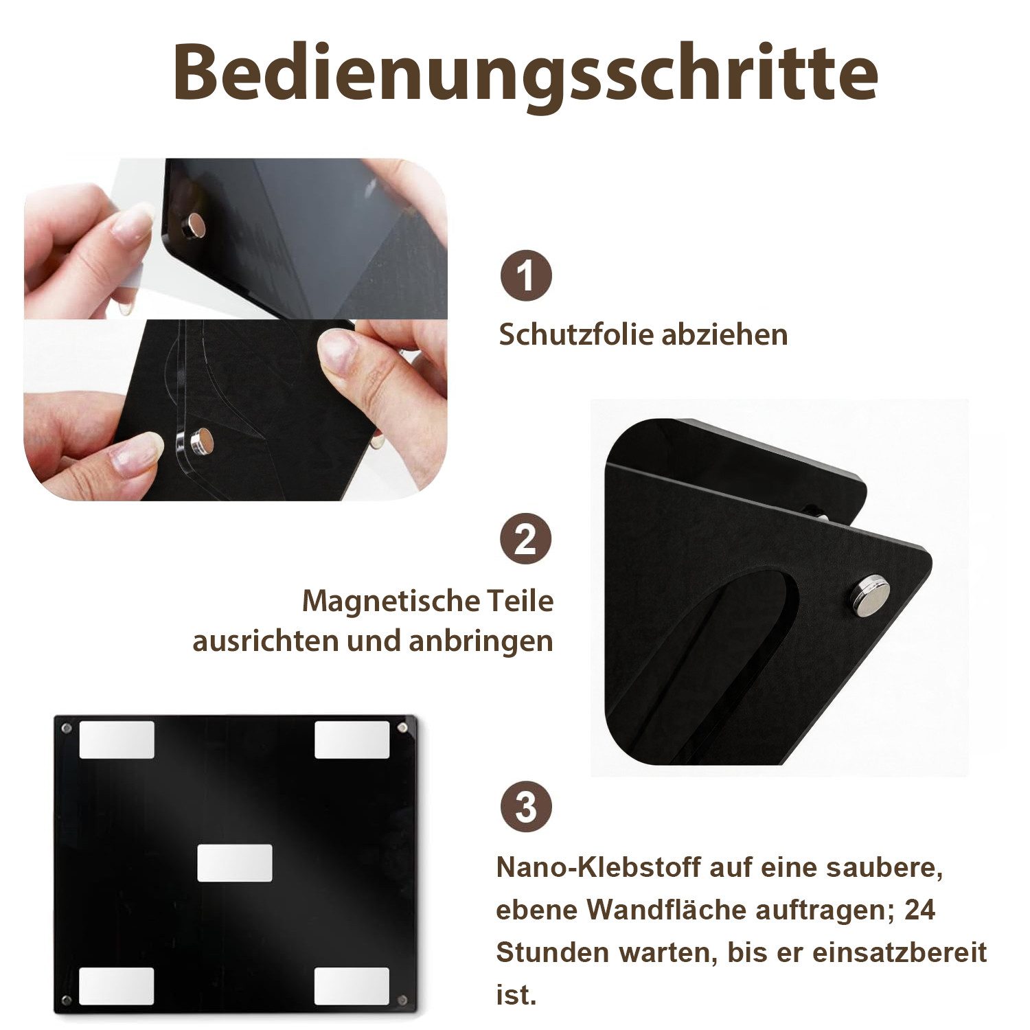 Refined Living Kapselspender Magnetisch Kapselhalter Wand für Nespresso Original (40er) Organizer, Kaffeekapseln Aufbewahrung für Kühlschrank Hängeschrank, Küchenschrank