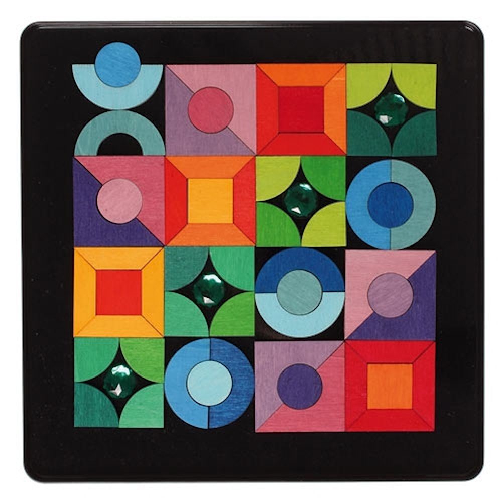 GRIMM´S Spiel und Holz Design Magnetspiel Grundformen enthält 64 magnetische Holzteile Magnetspielbausteine